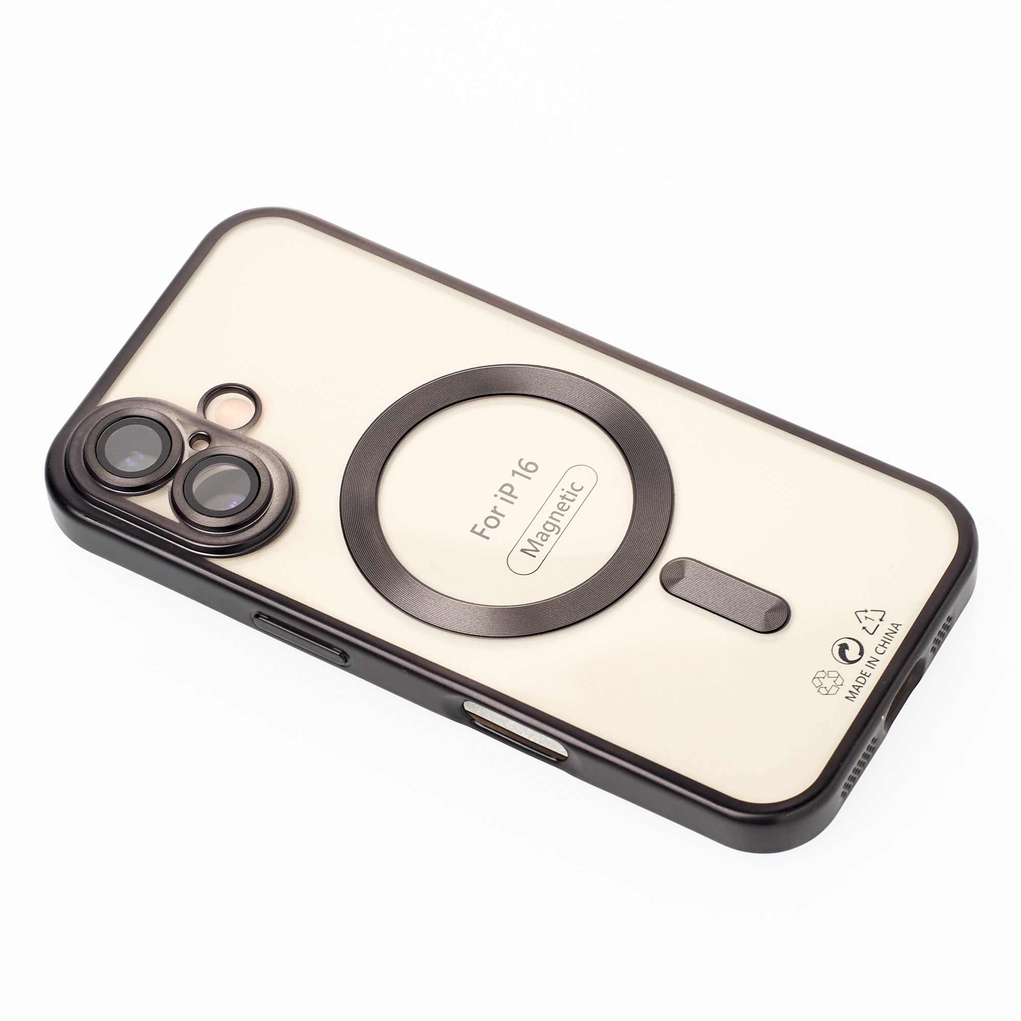 Силиконовый чехол MagSafe SHINING MATTE для iPhone 16 black