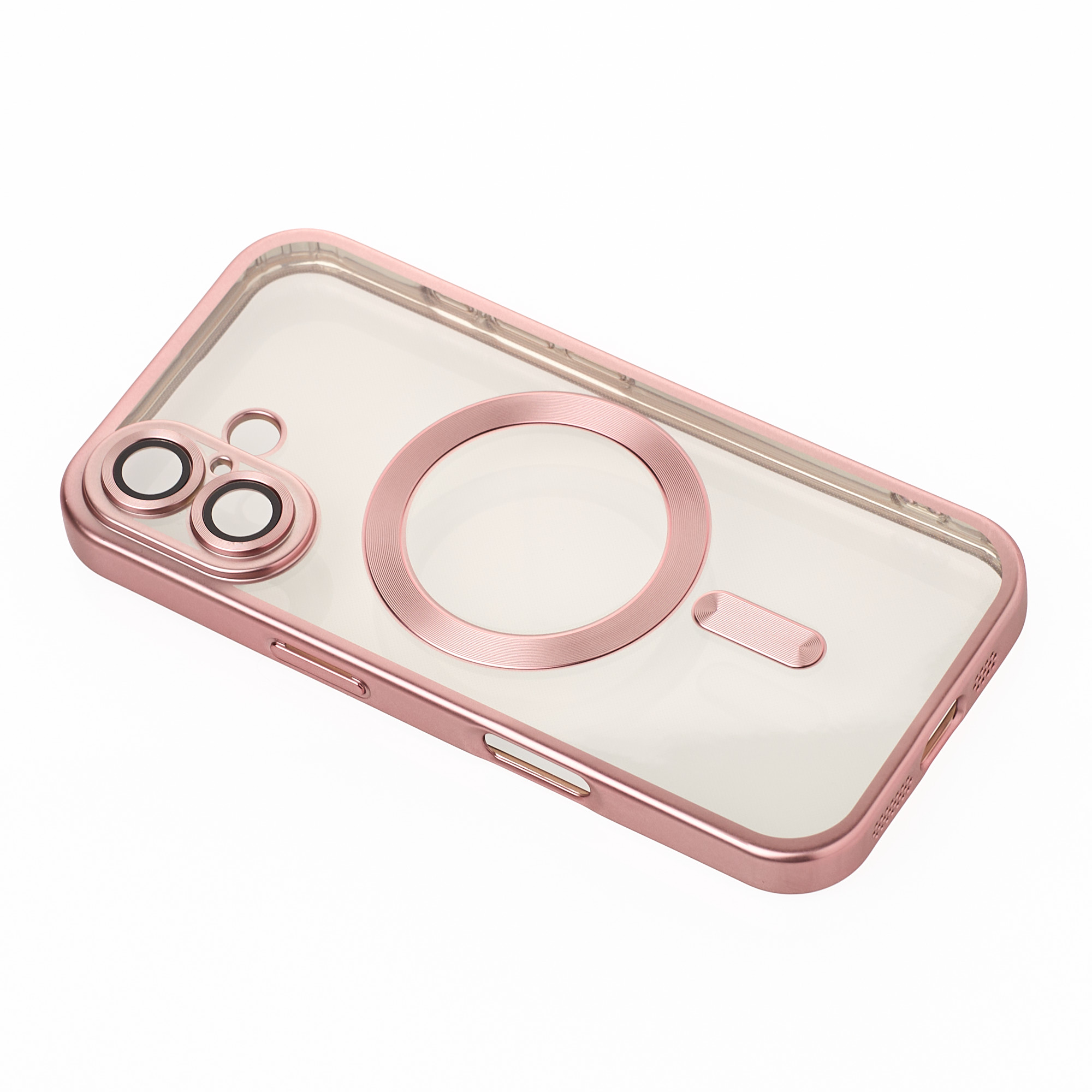 Силиконовый чехол MagSafe SHINING MATTE для iPhone 16 pink