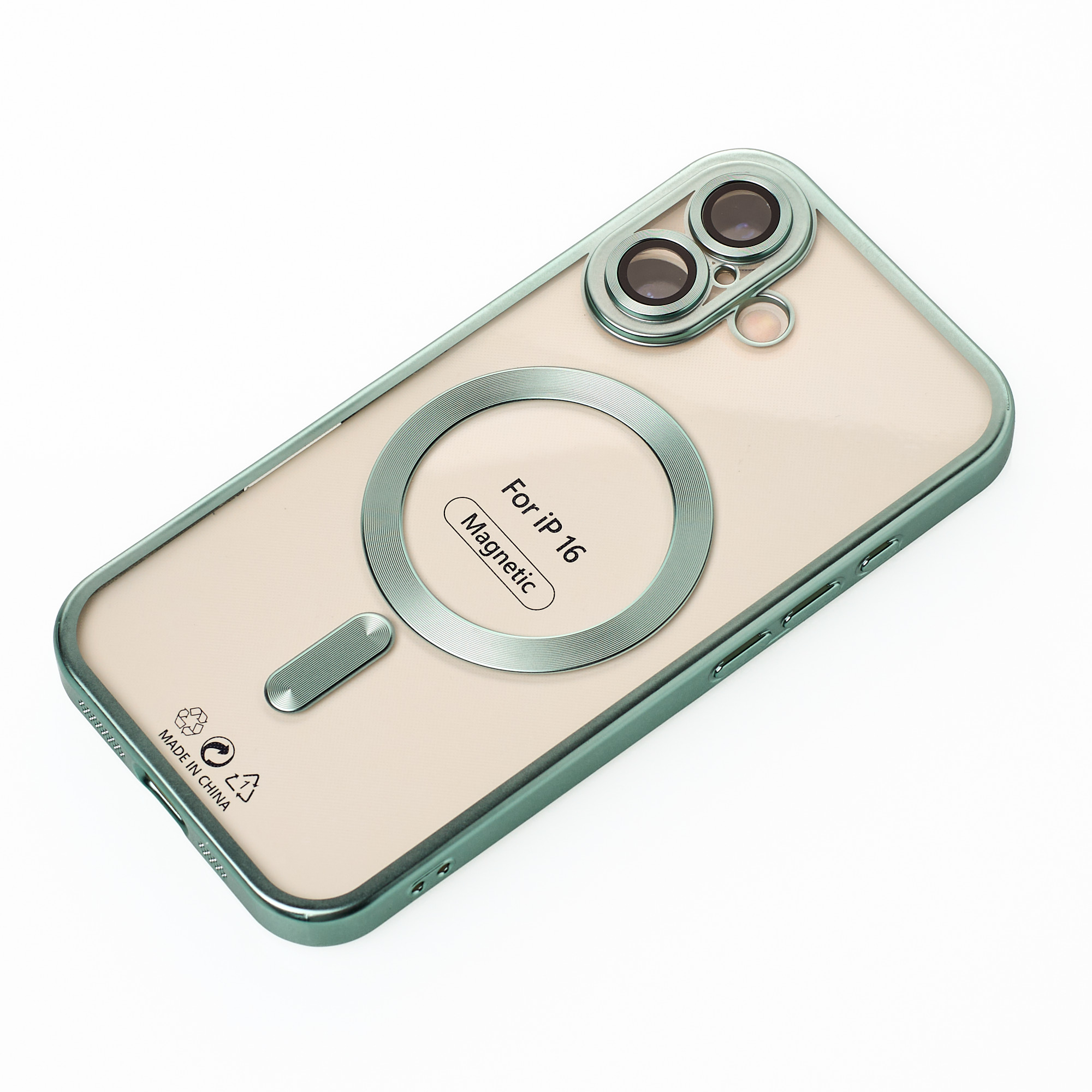 Силиконовый чехол MagSafe SHINING MATTE для iPhone 16 mint