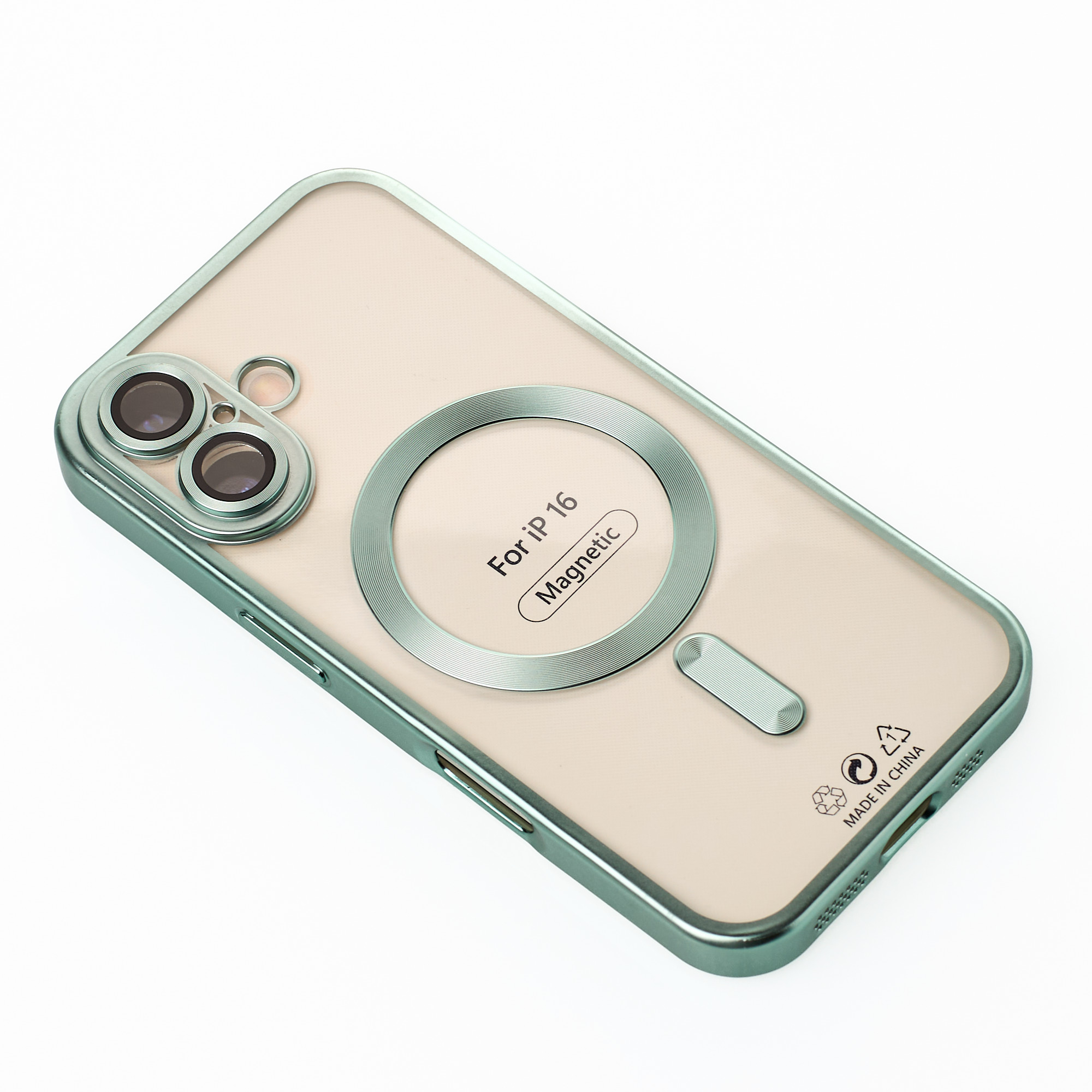 Силиконовый чехол MagSafe SHINING MATTE для iPhone 16 mint