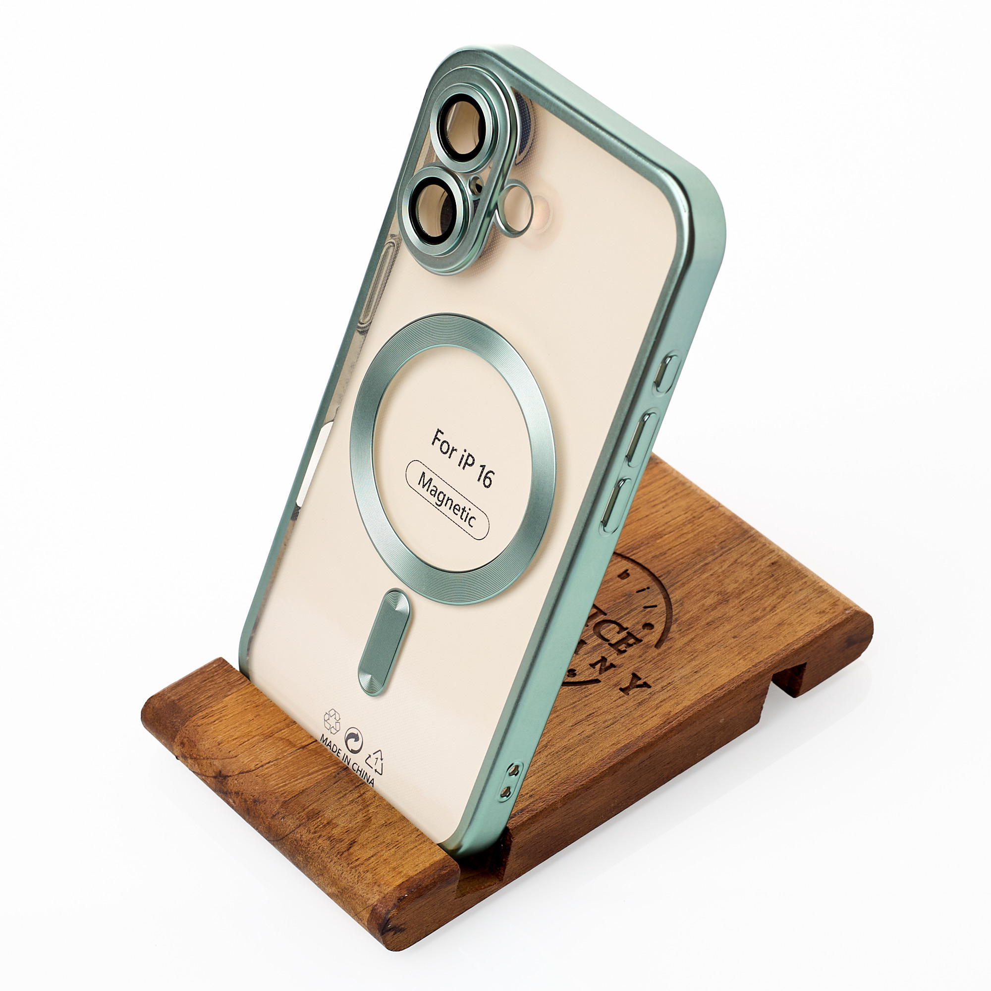 Силиконовый чехол MagSafe SHINING MATTE для iPhone 16 mint