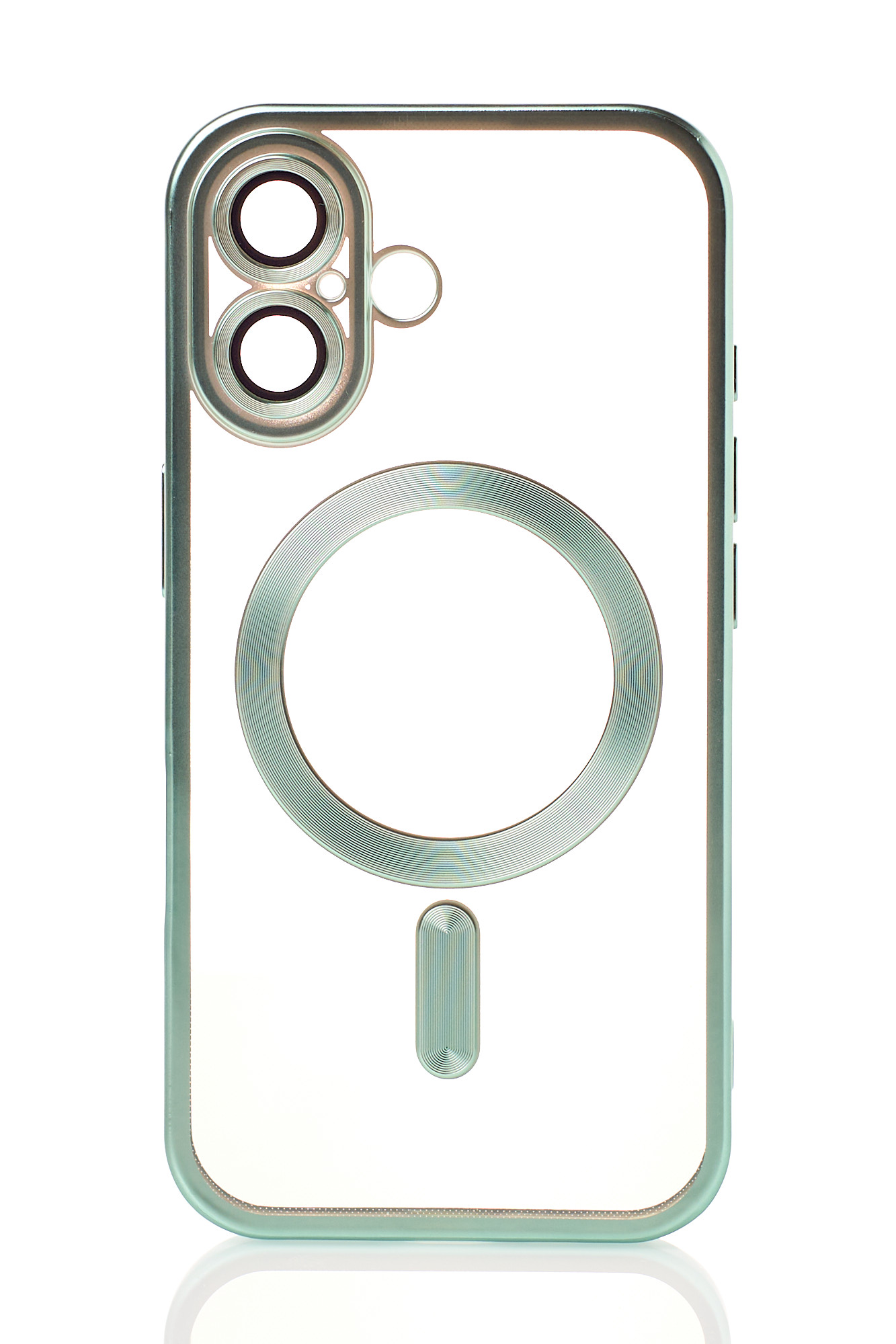 Силиконовый чехол MagSafe SHINING MATTE для iPhone 16 mint