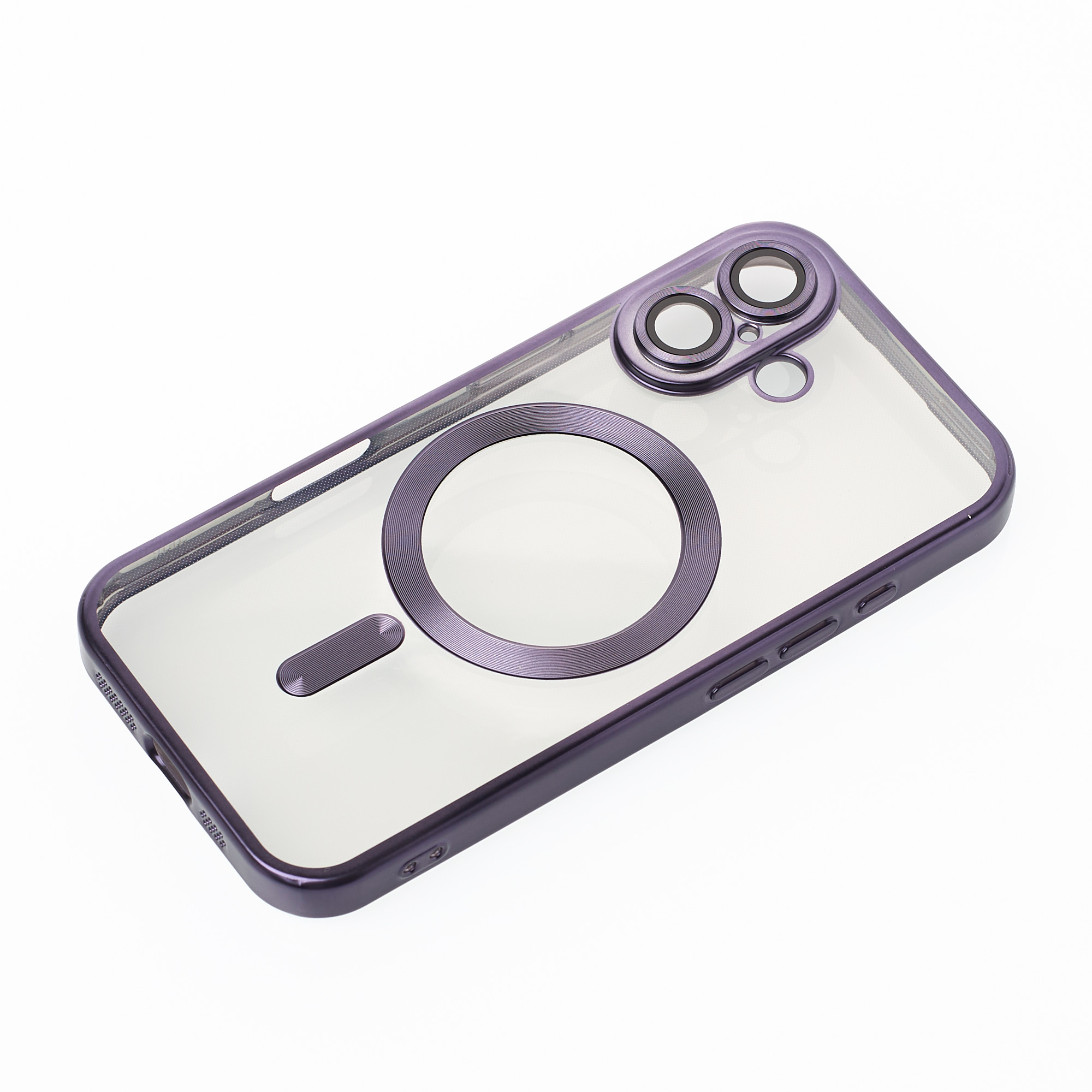 Силиконовый чехол MagSafe SHINING MATTE для iPhone 16 deep purple