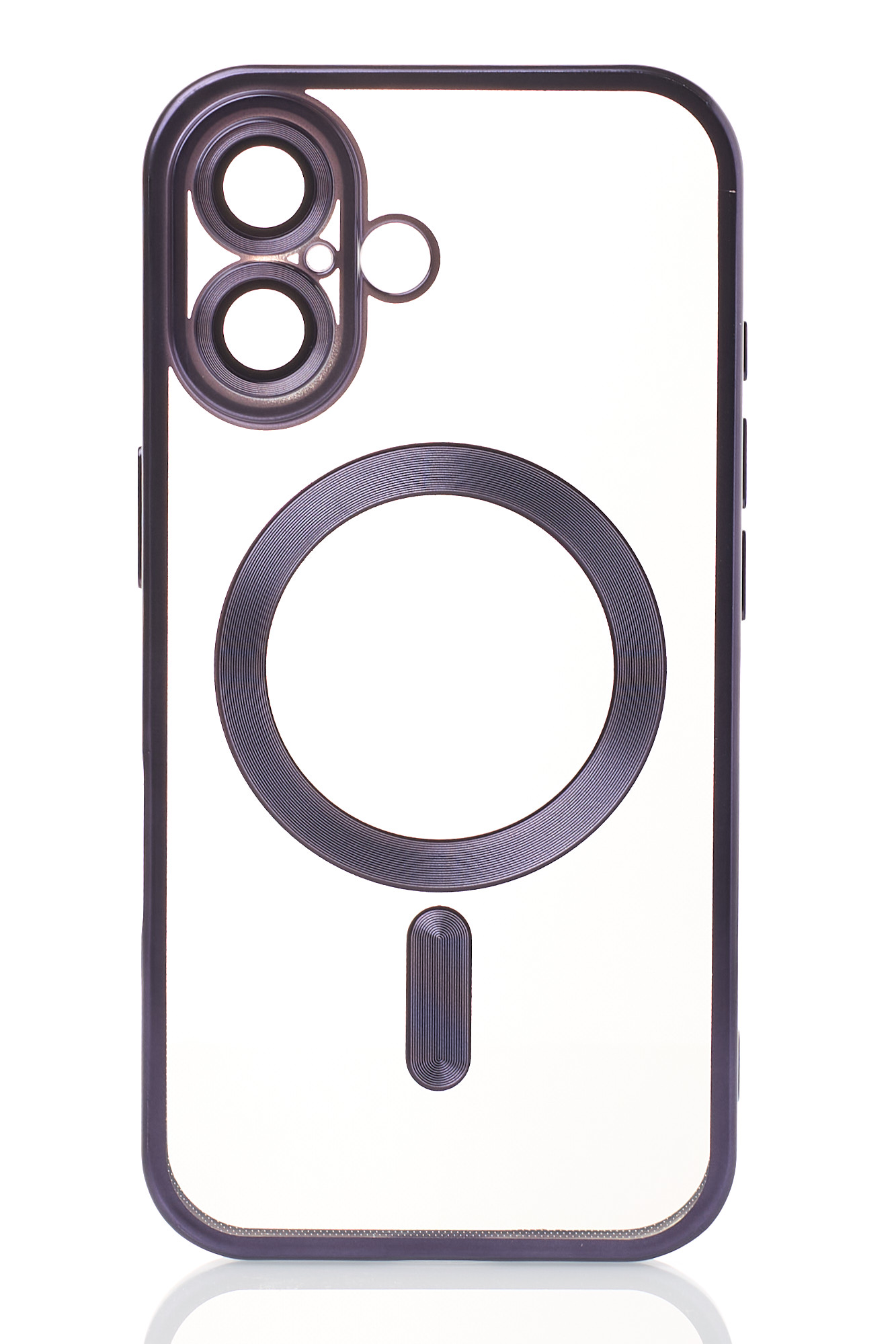 Силиконовый чехол MagSafe SHINING MATTE для iPhone 16 Plus deep purple