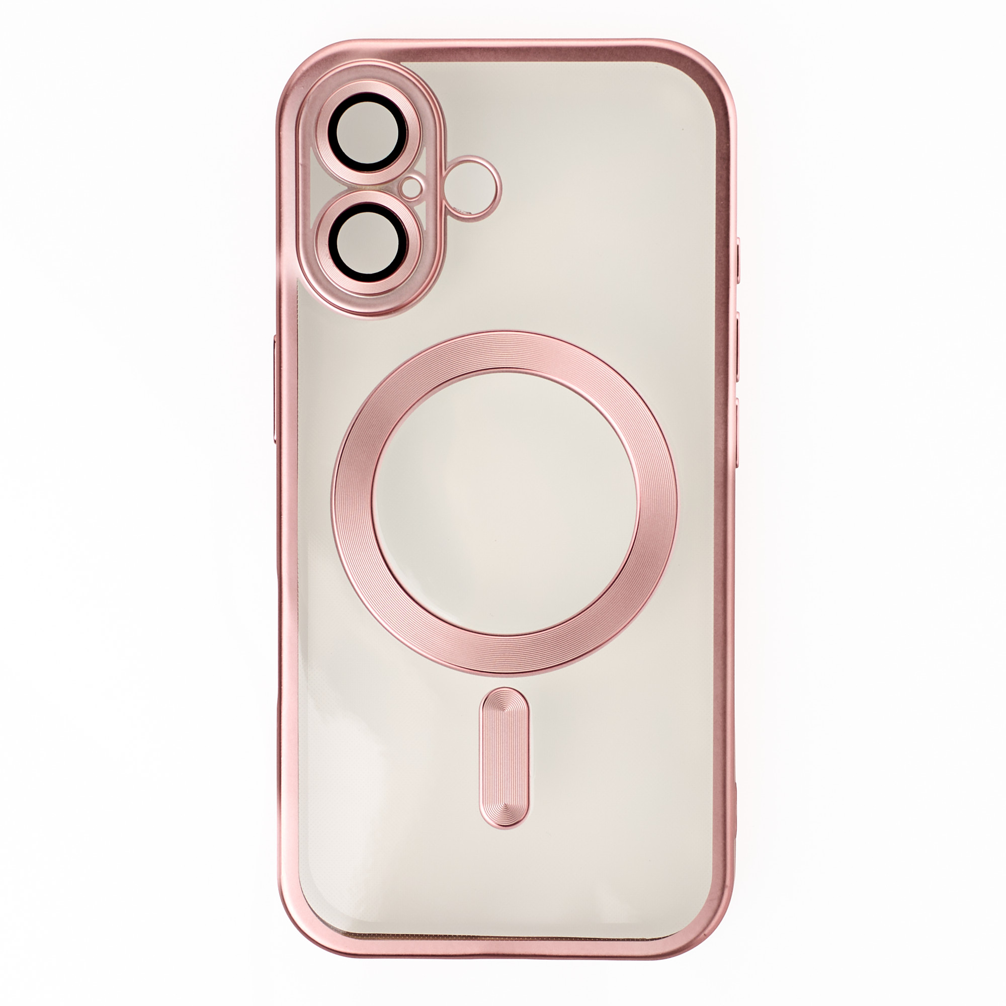 Силиконовый чехол MagSafe SHINING MATTE для iPhone 16 Plus pink