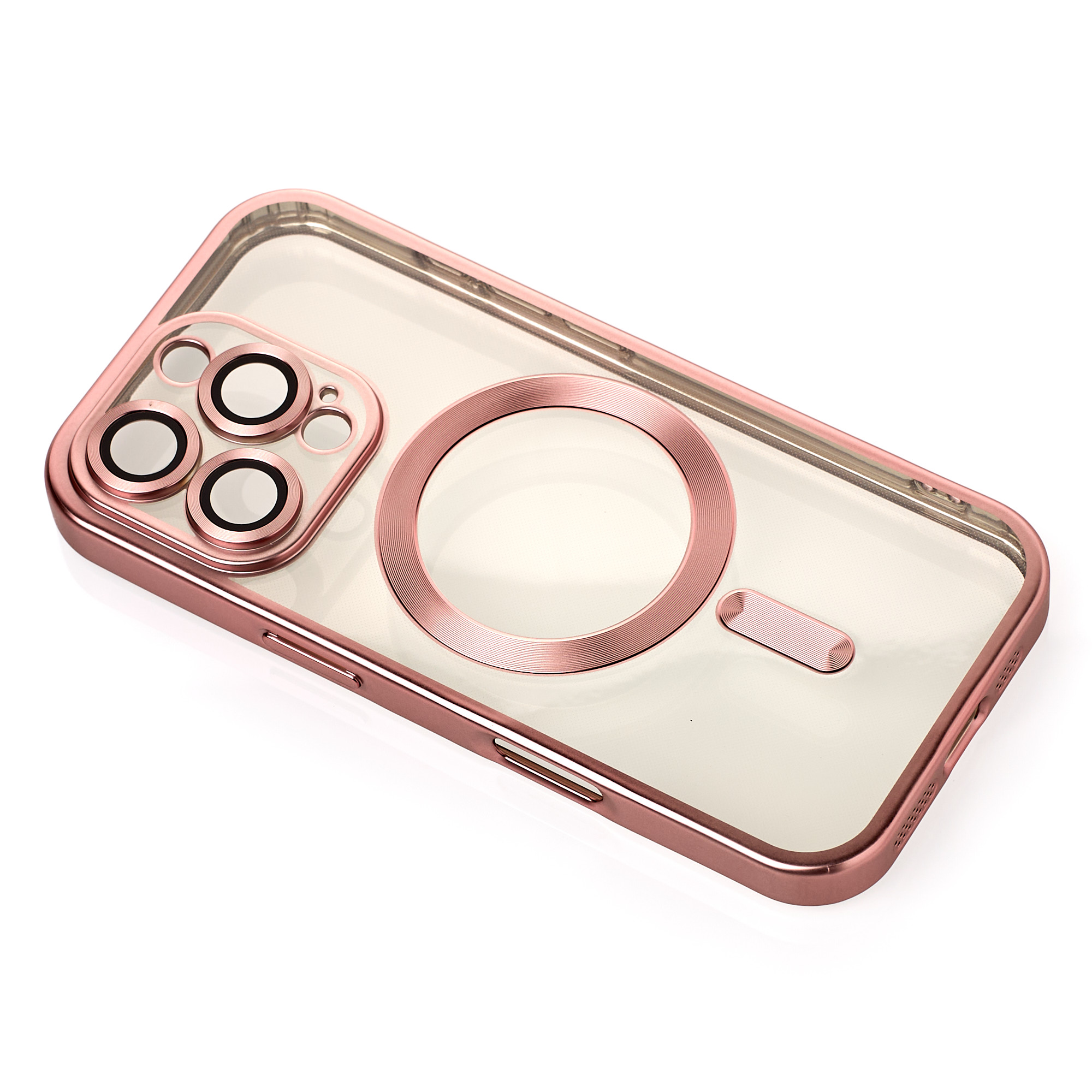 Силиконовый чехол MagSafe SHINING MATTE для iPhone 16 Pro pink