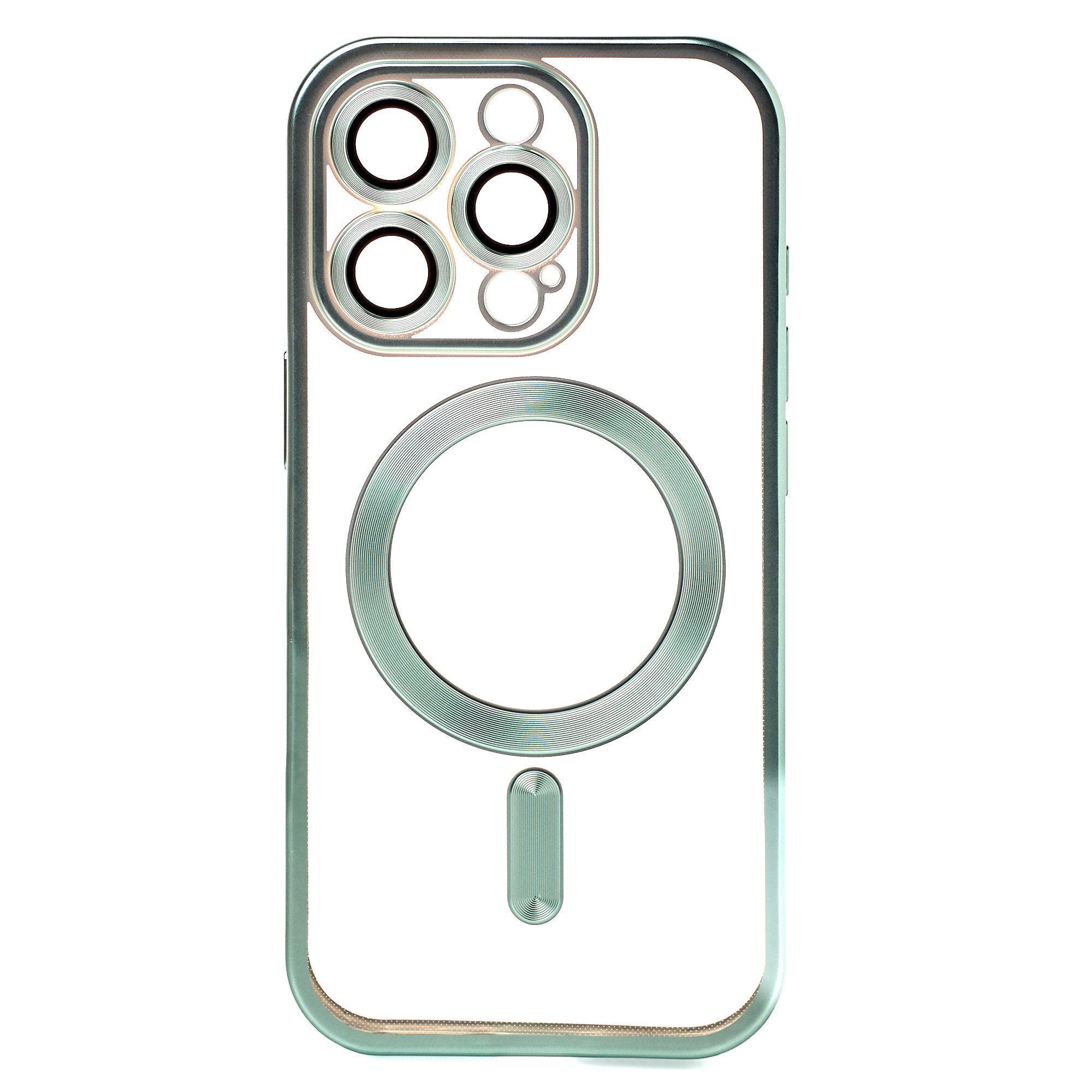 Силиконовый чехол MagSafe SHINING MATTE для iPhone 16 Pro Max mint