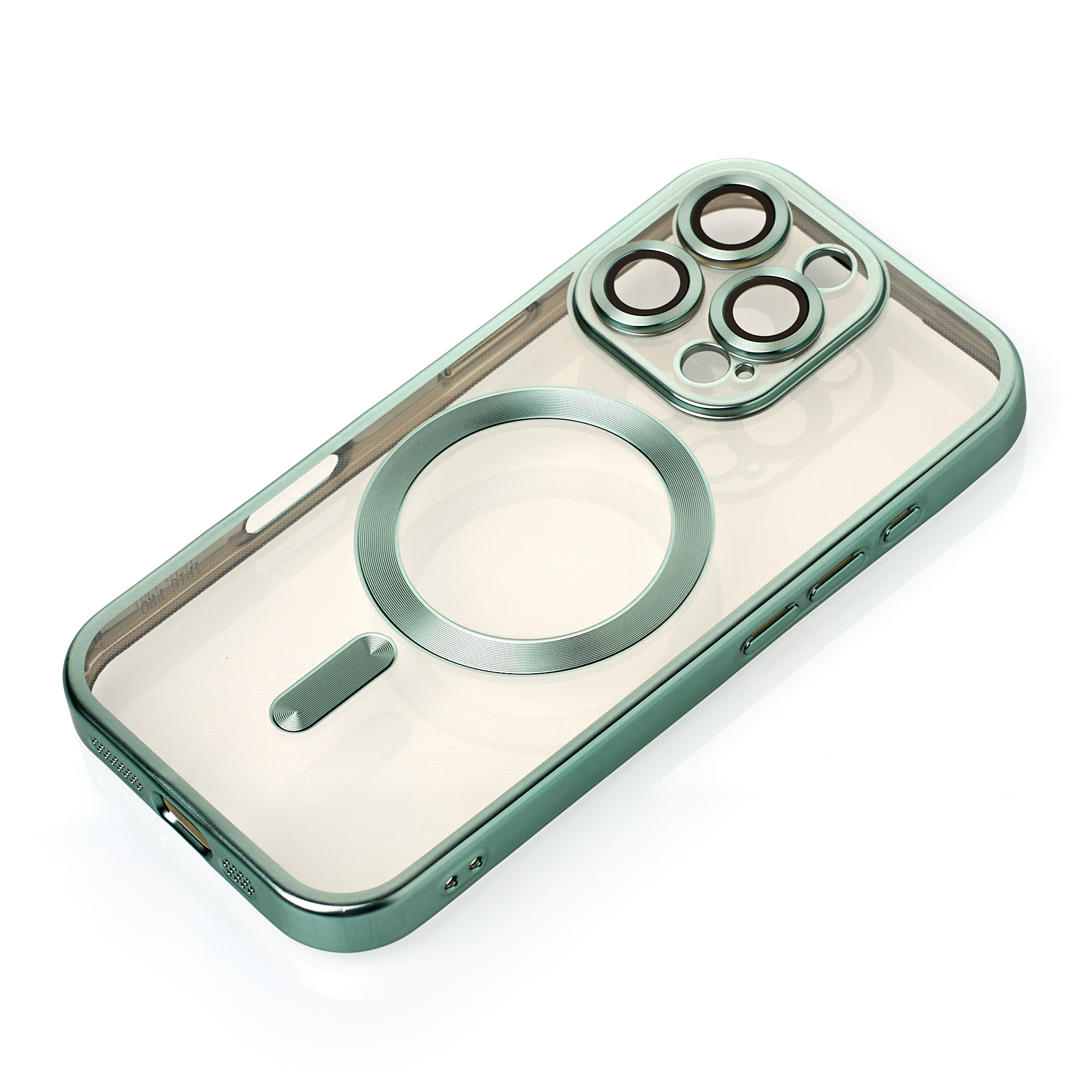 Силиконовый чехол MagSafe SHINING MATTE для iPhone 16 Pro Max mint