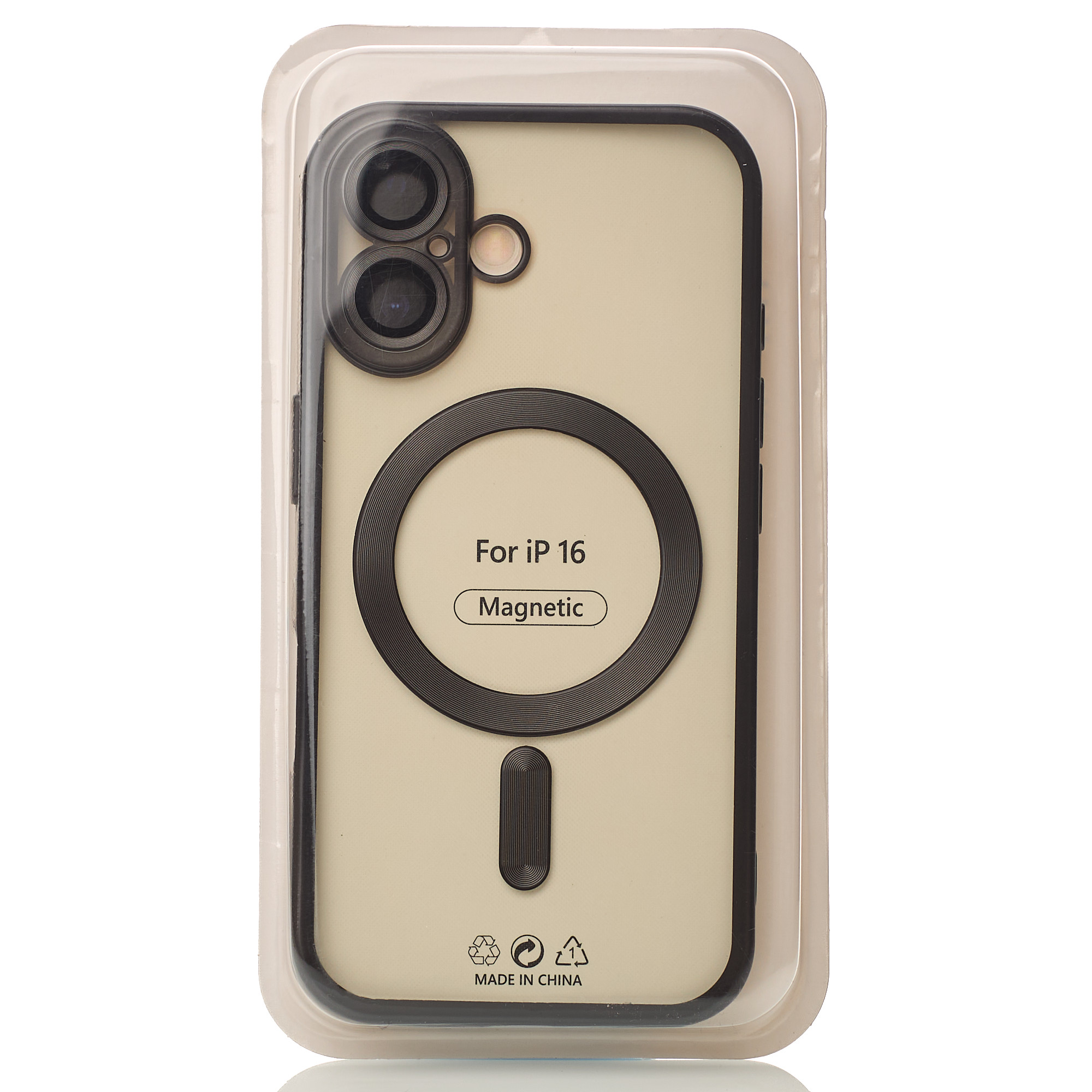 Силиконовый чехол MagSafe SHINING MATTE для iPhone 16 black