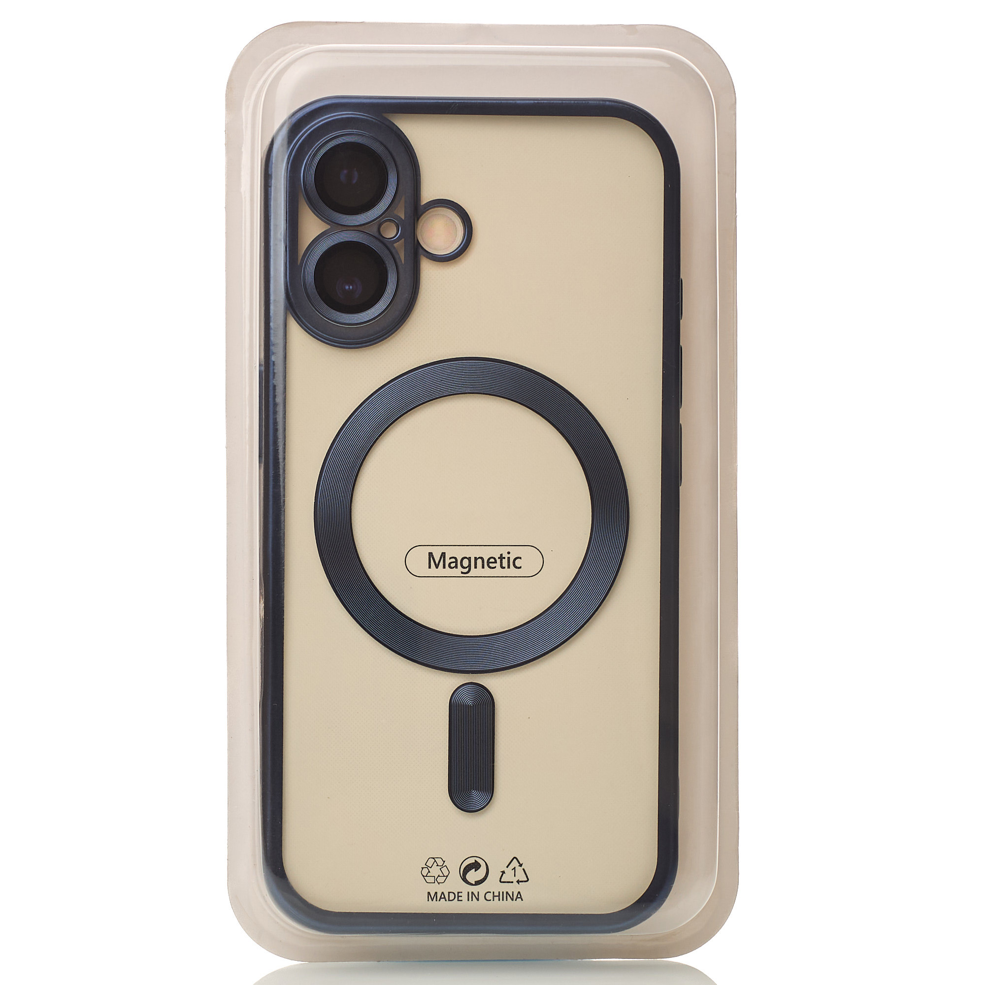 Силиконовый чехол MagSafe SHINING MATTE для iPhone 16 Plus blue titanium