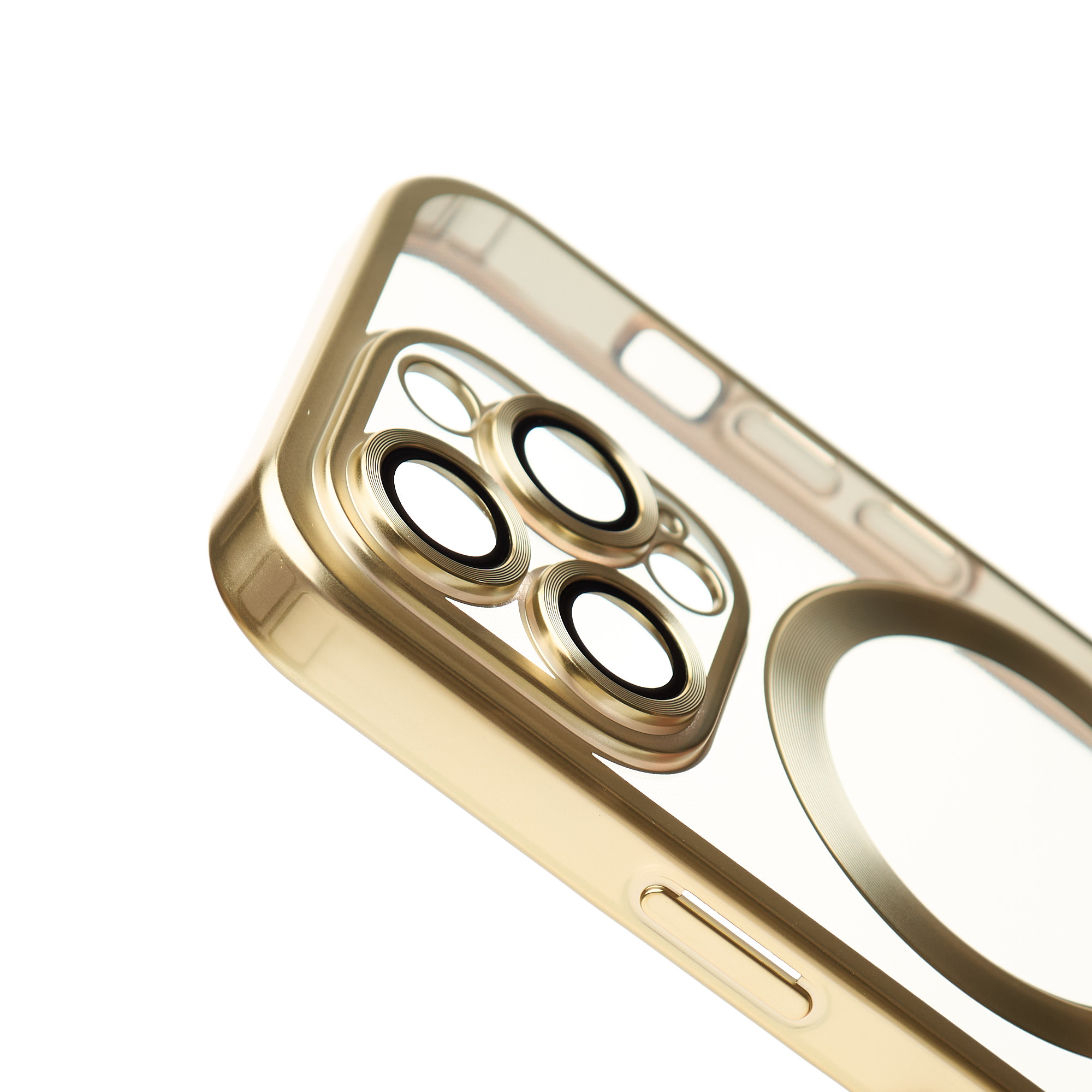 Силиконовый чехол MagSafe SHINING MATTE для iPhone 14 Pro gold