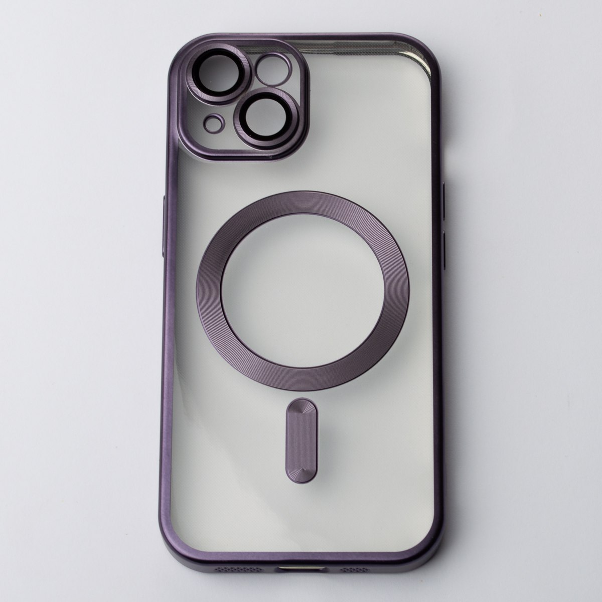 Силиконовый чехол MagSafe SHINING MATTE для iPhone 15 deep purple