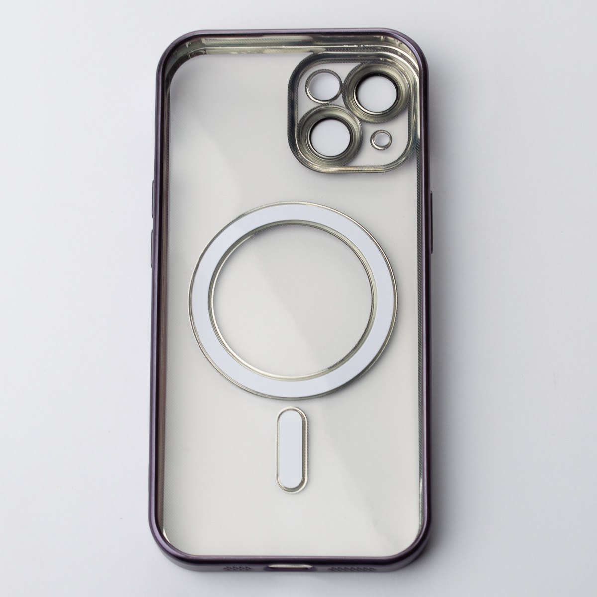 Силиконовый чехол MagSafe SHINING MATTE для iPhone 15 deep purple