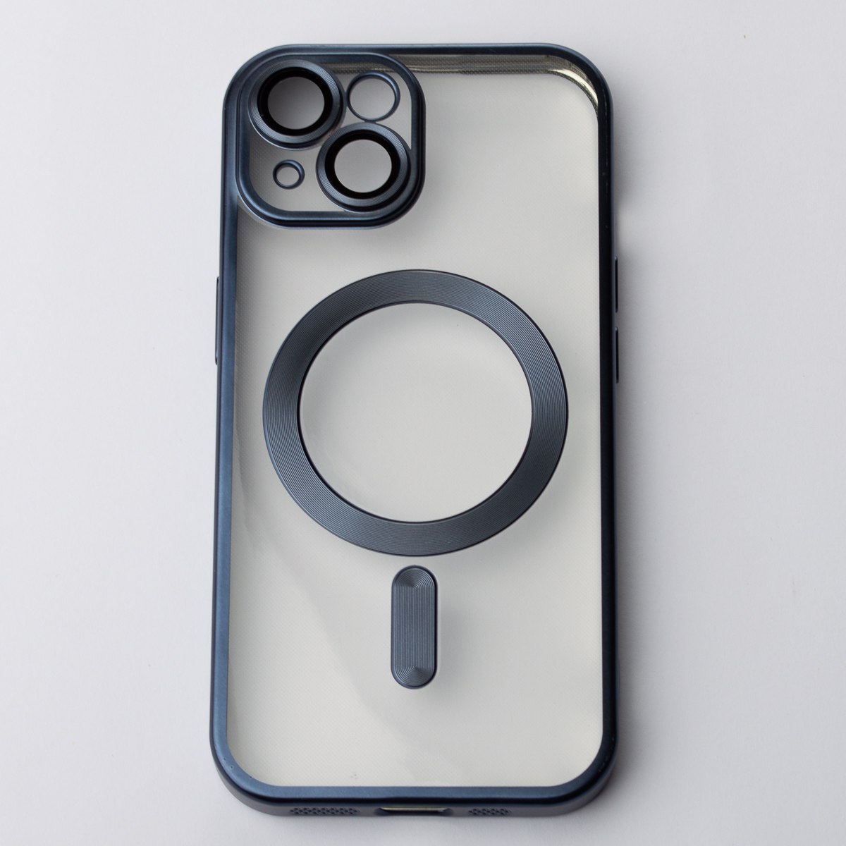 Силиконовый чехол MagSafe SHINING MATTE для iPhone 15 blue titanium