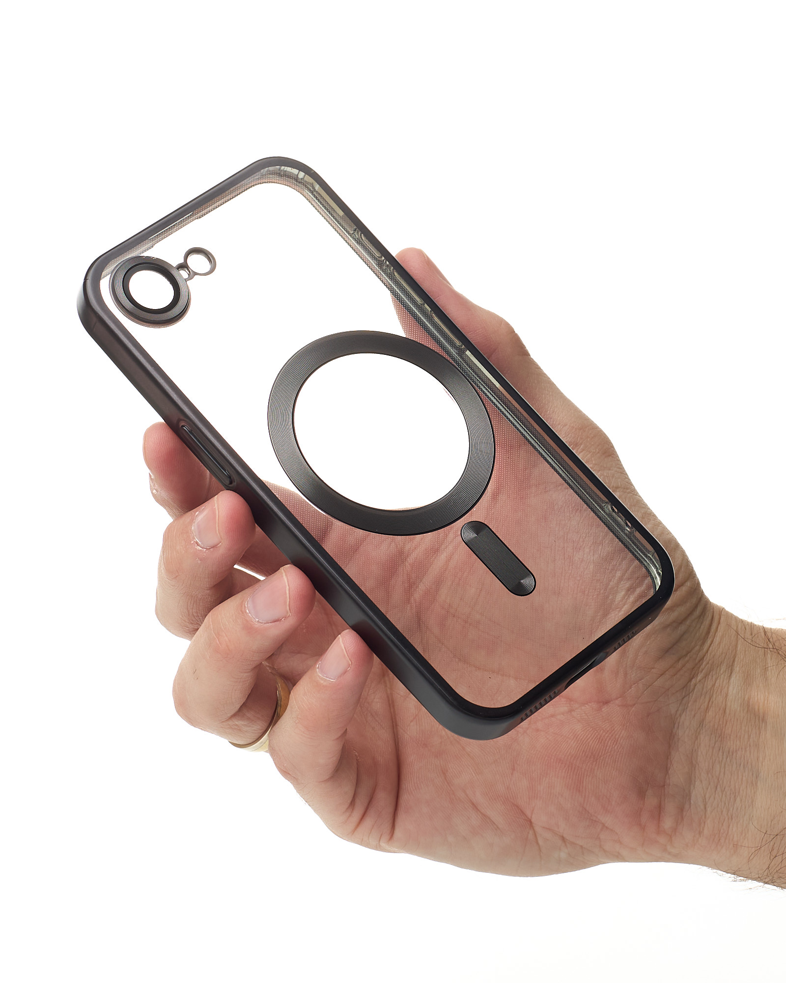 Силиконовый чехол MagSafe SHINING MATTE для iPhone 16E black