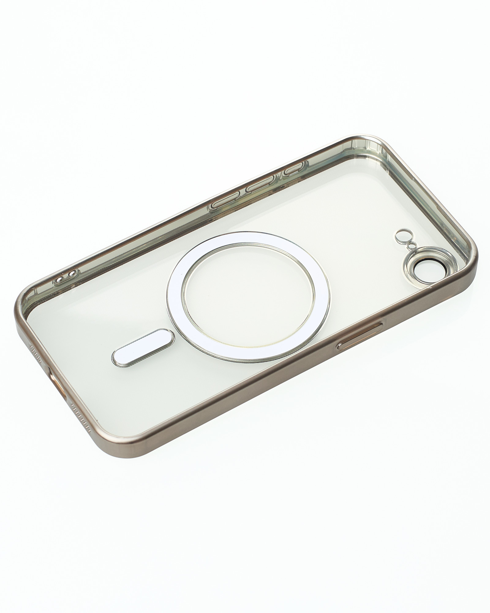 Силиконовый чехол MagSafe SHINING MATTE для iPhone 16E natural titanium
