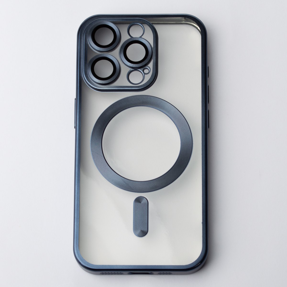 Силиконовый чехол MagSafe SHINING MATTE для iPhone 12 Pro Max blue titanium