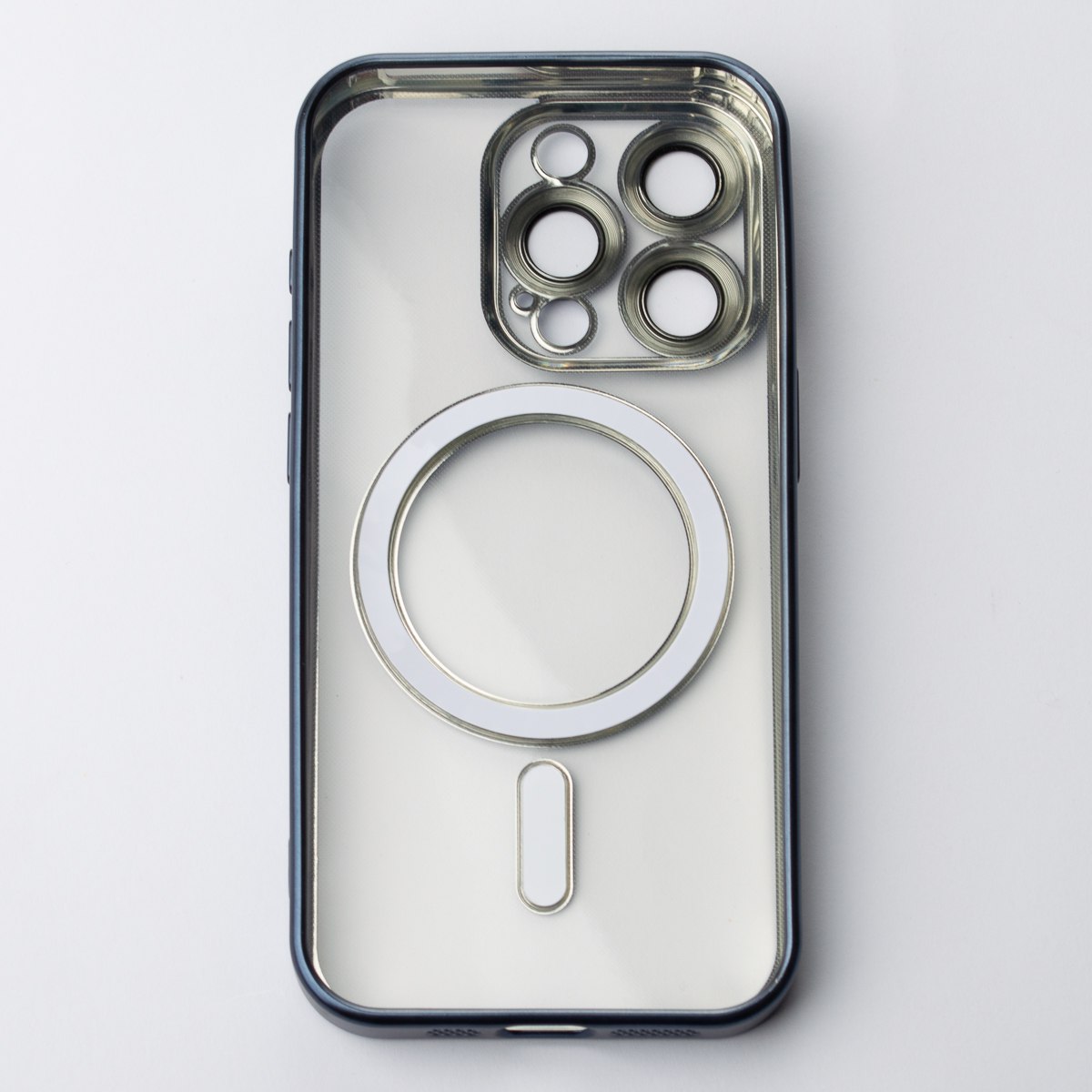 Силиконовый чехол MagSafe SHINING MATTE для iPhone 12 Pro Max blue titanium