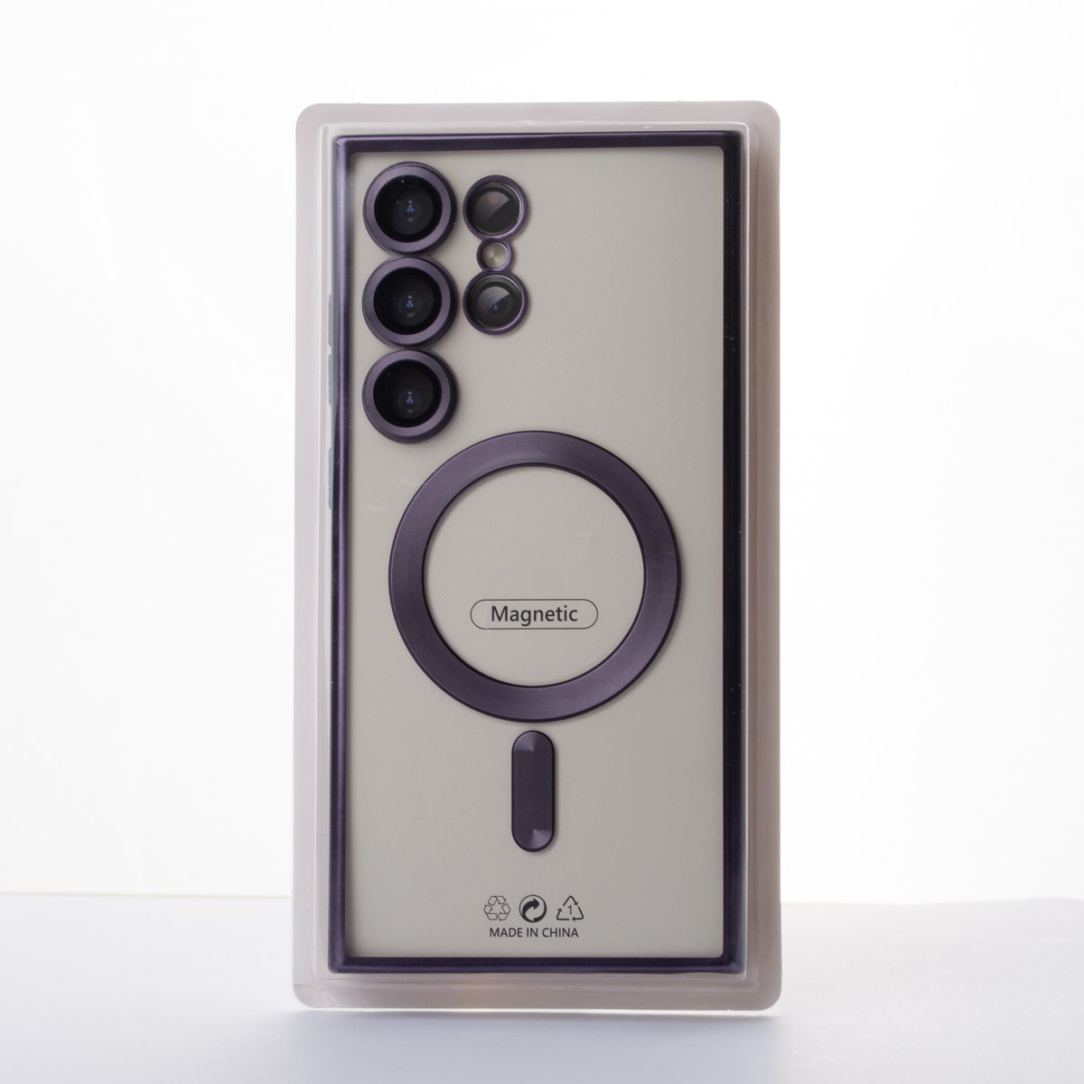 Силиконовый чехол MagSafe SHINING MATTE для Samsung S23 Ultra deep purple