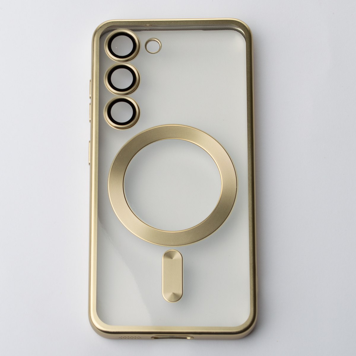 Силиконовый чехол MagSafe SHINING MATTE для Samsung S23 FE gold