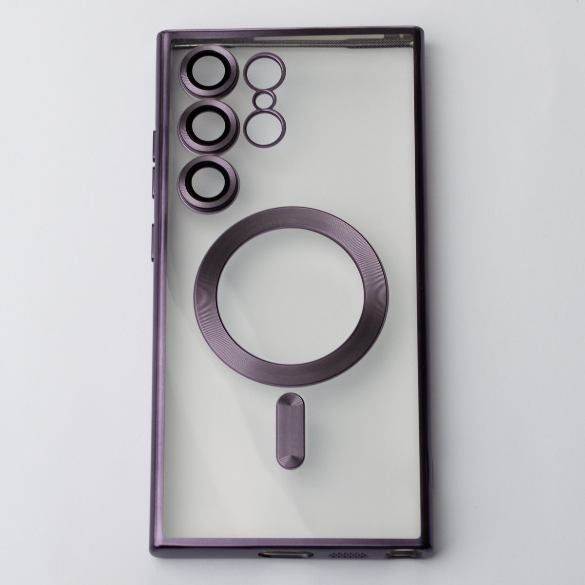 Силиконовый чехол MagSafe SHINING MATTE для Samsung S23 Ultra deep purple