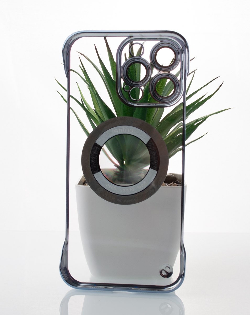 Пластиковый чехол SLIM CASE с поддержкой MagSafe для iPhone 15 Pro синий