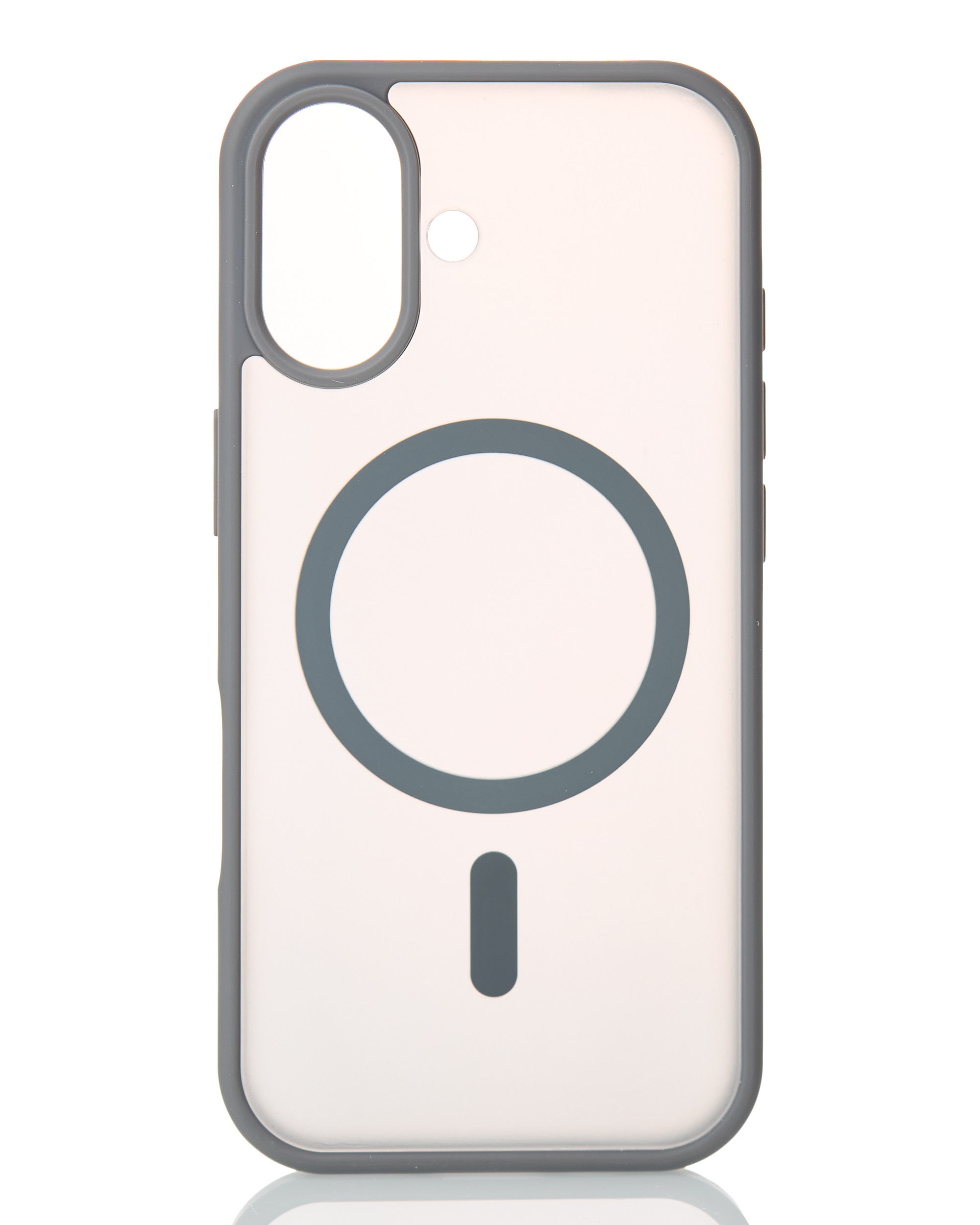 Силиконовый чехол MATTE с поддержкой MagSafe для iPhone 17 titanium black