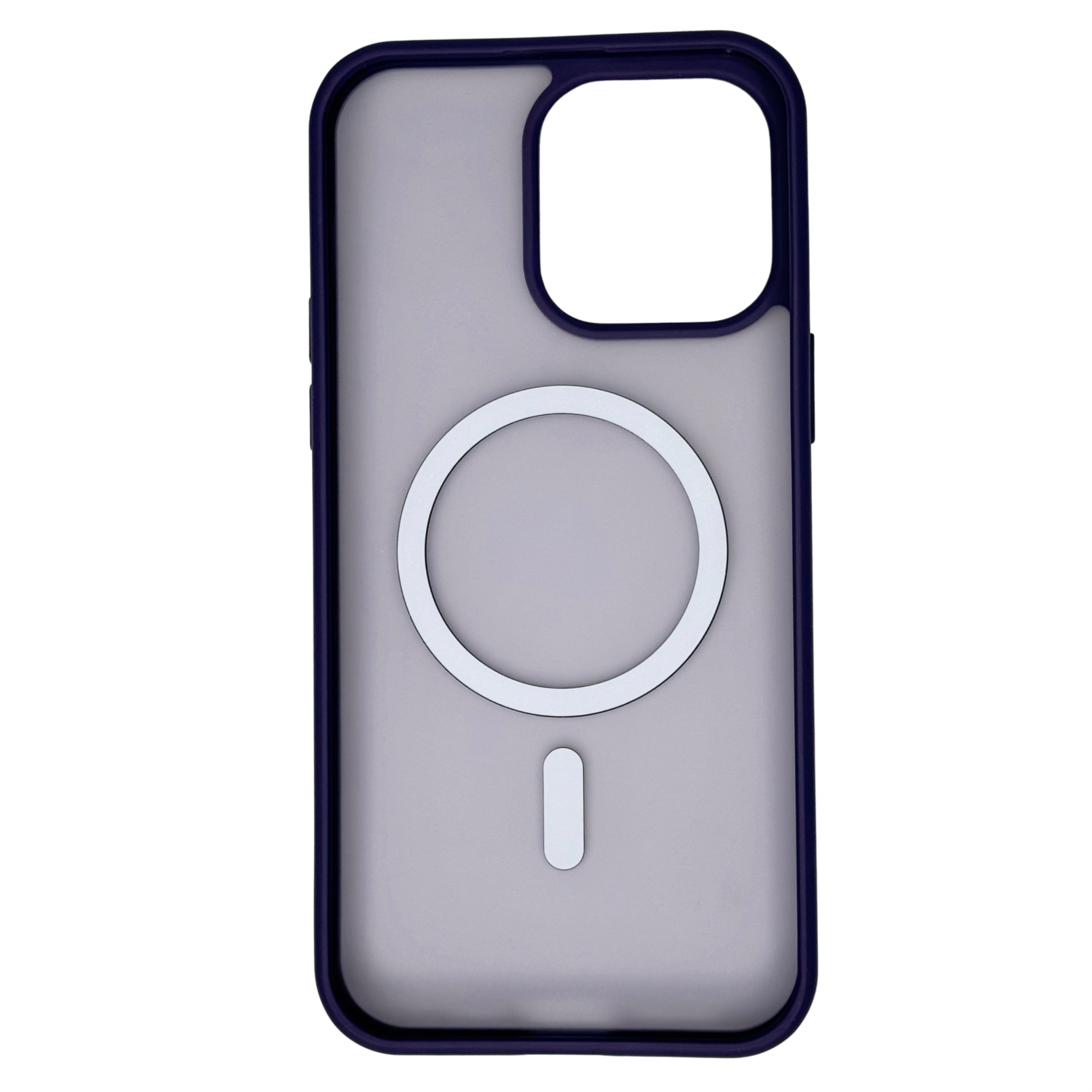 Силиконовый чехол MATTE с поддержкой MagSafe для iPhone 15 Pro dark purple