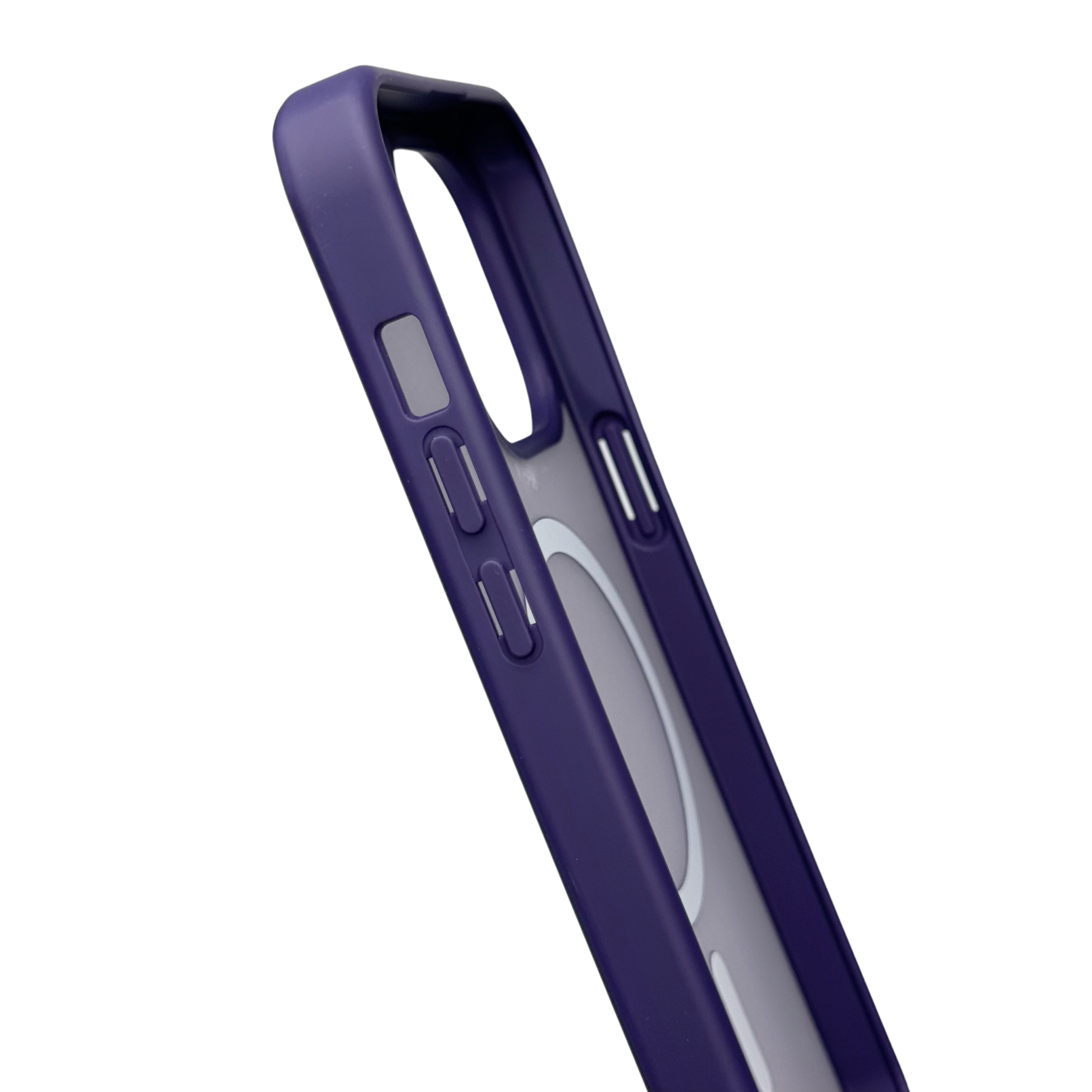 Силиконовый чехол MATTE с поддержкой MagSafe для iPhone 15 Pro dark purple