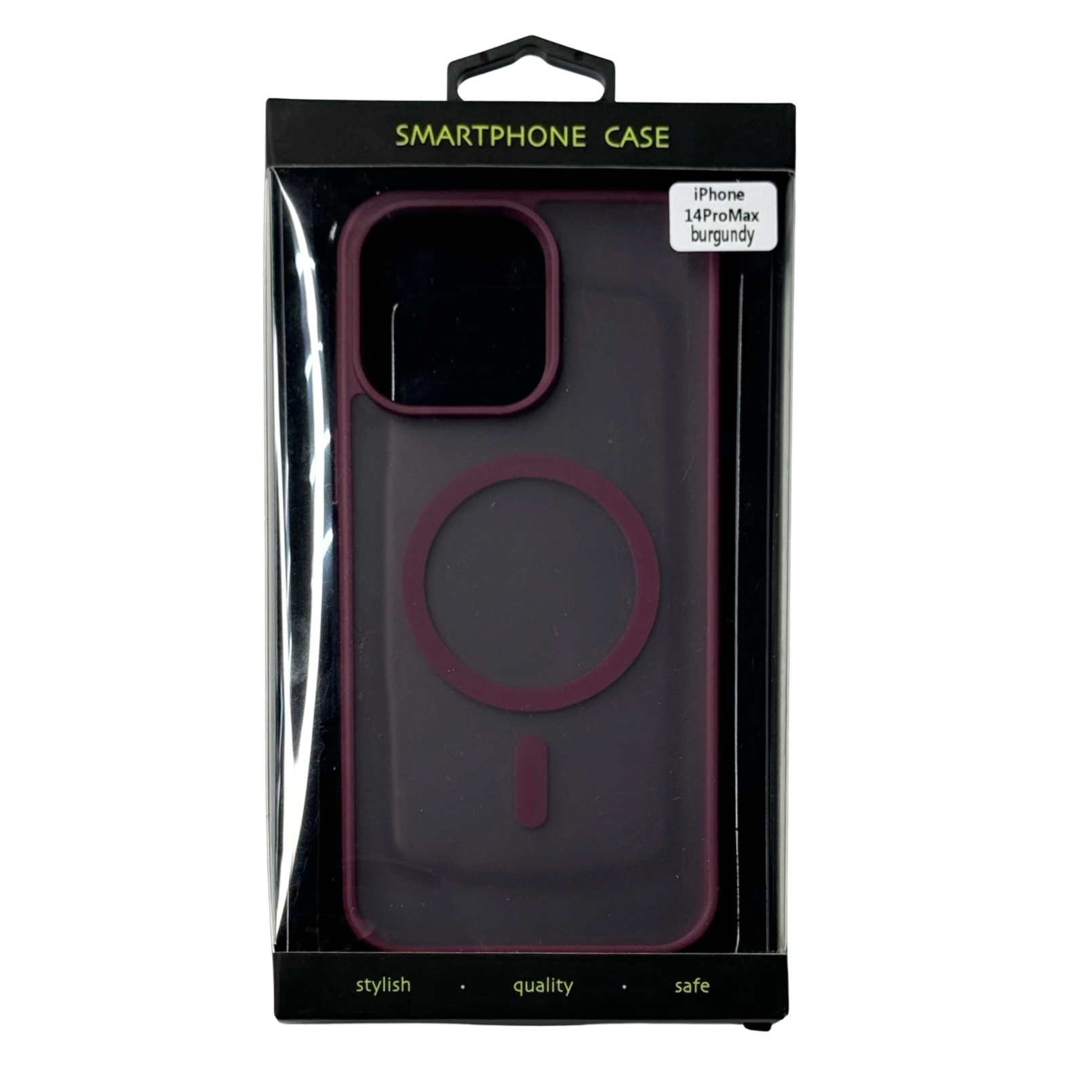 Силиконовый чехол MATTE с поддержкой MagSafe для iPhone 14 Pro Max burgundy