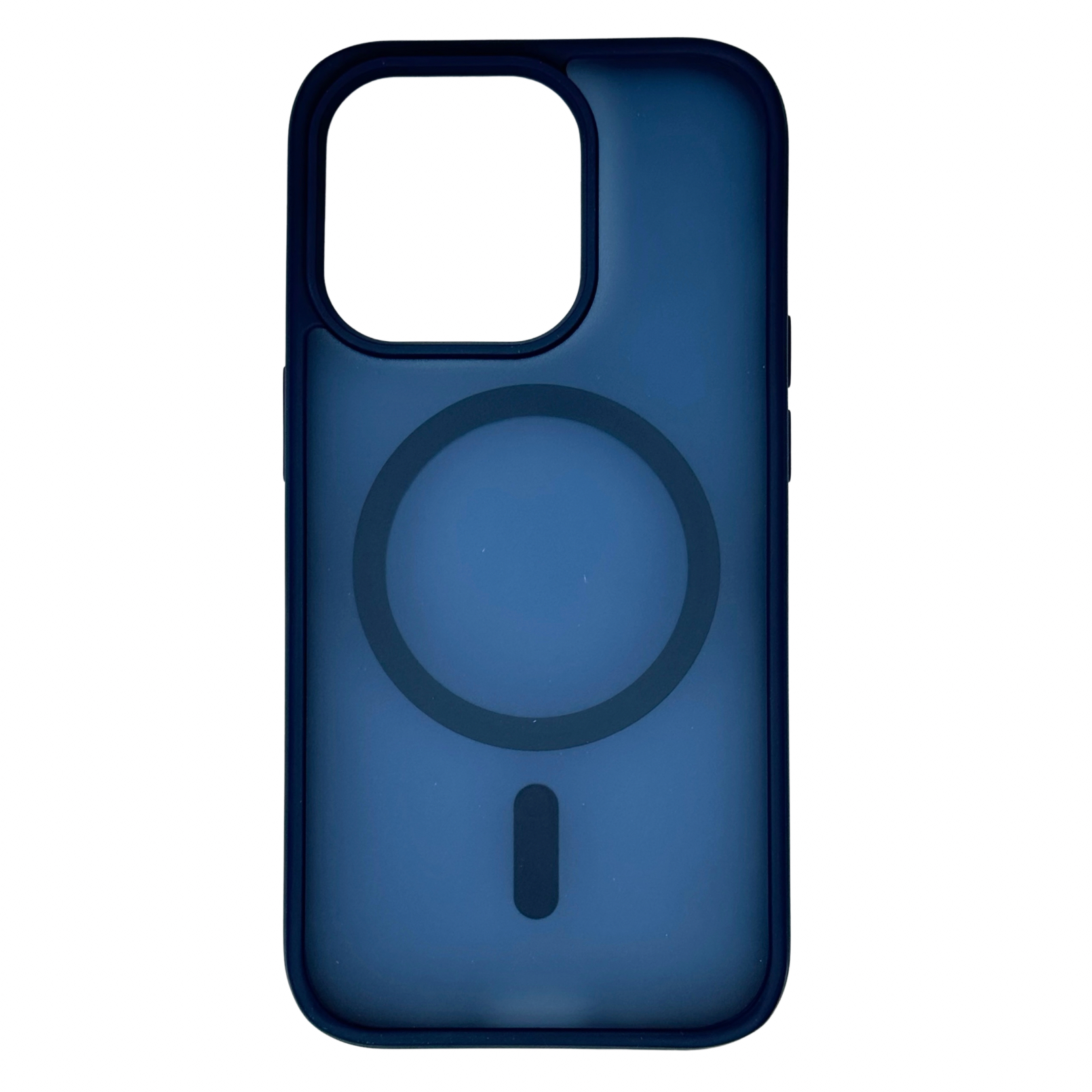 Силиконовый чехол MATTE с поддержкой MagSafe для iPhone 14 Pro dark blue