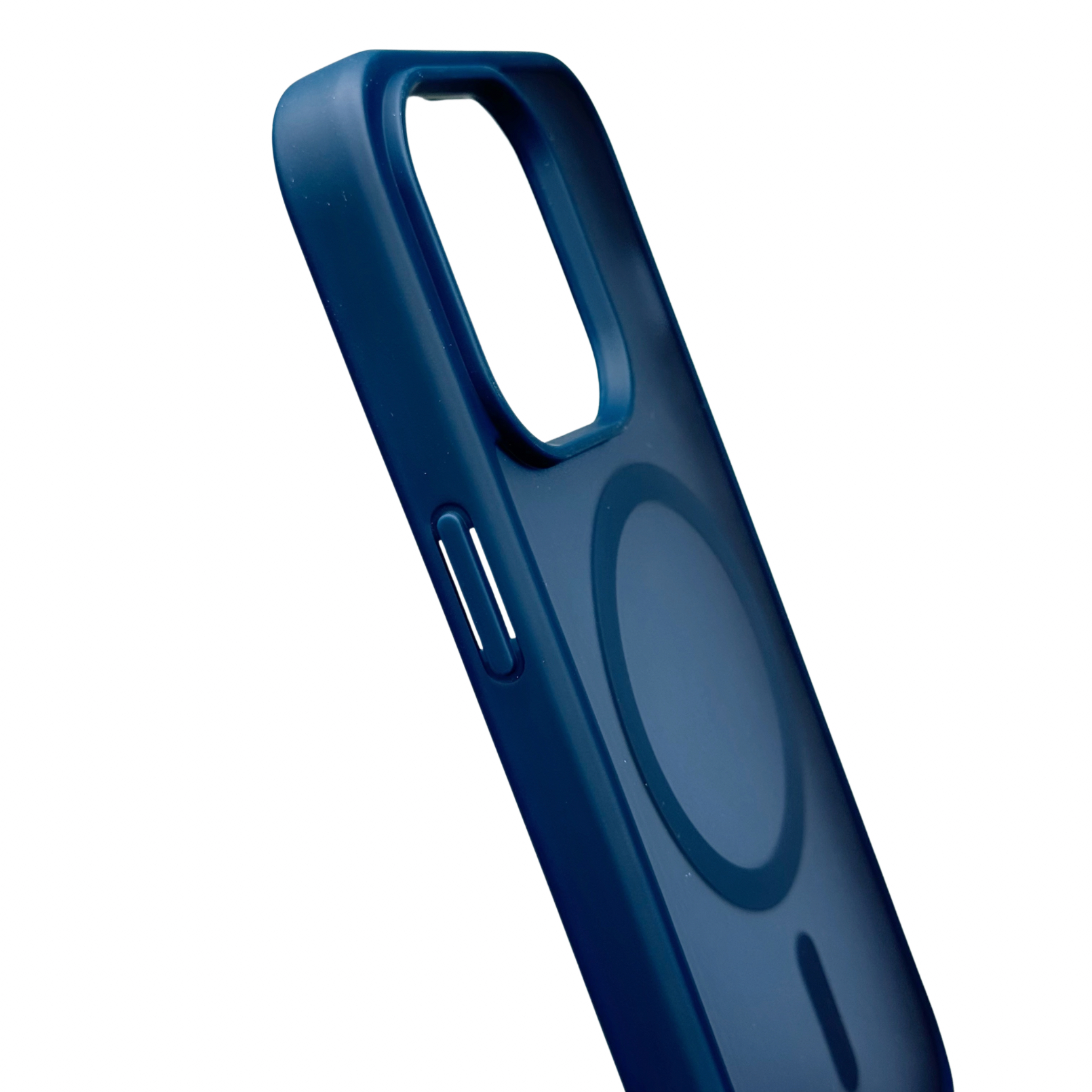 Силиконовый чехол MATTE с поддержкой MagSafe для iPhone 15 Pro dark blue
