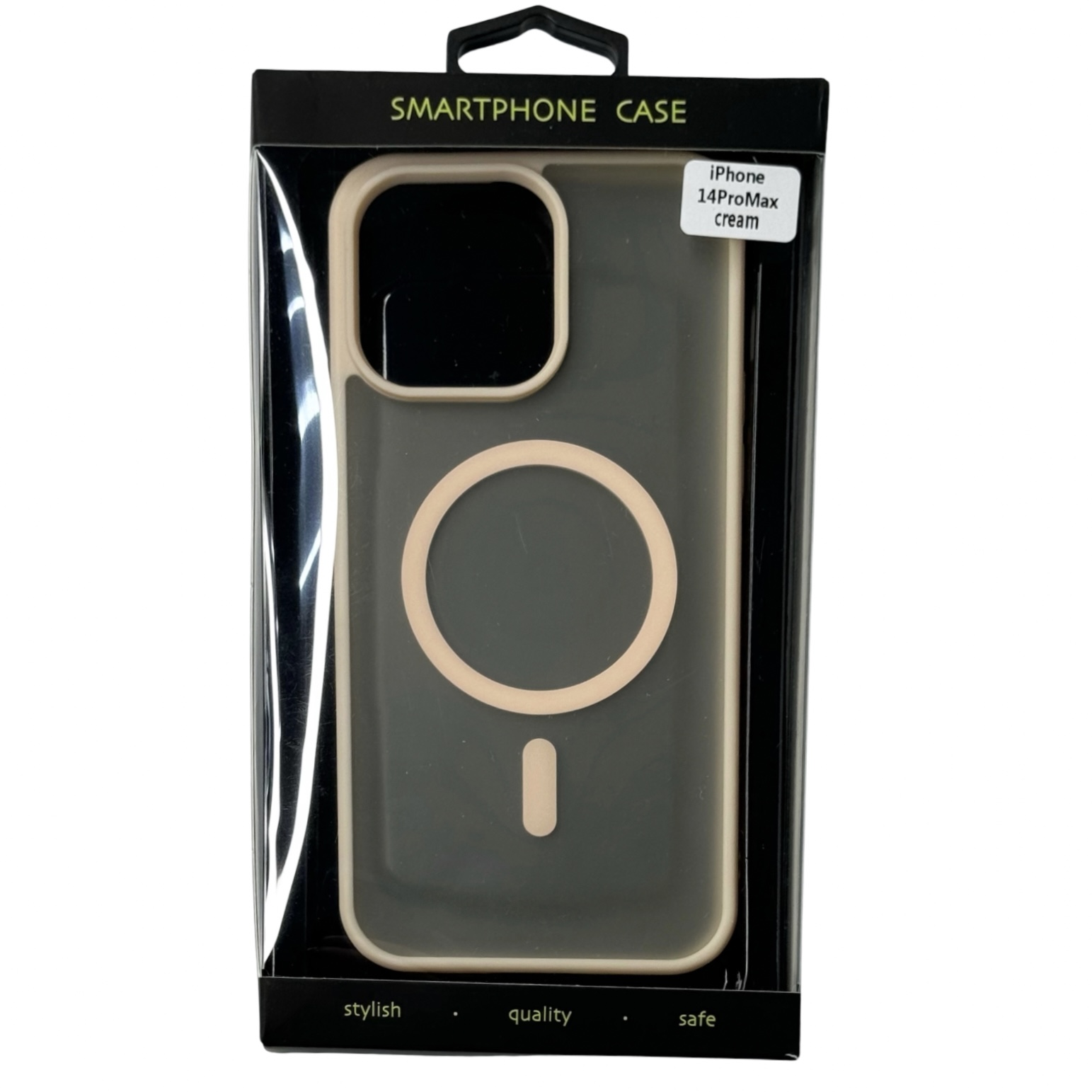 Силиконовый чехол MATTE с поддержкой MagSafe для iPhone 14 Pro Max cream
