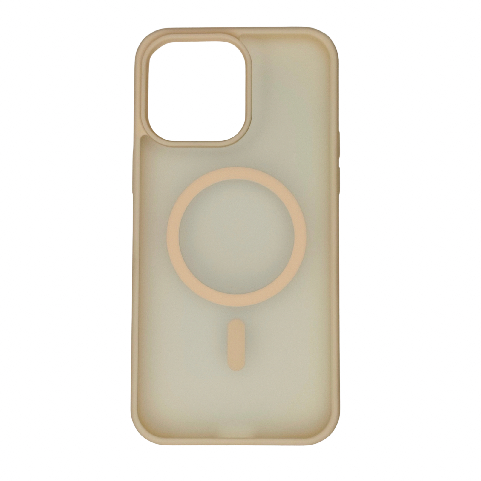 Силиконовый чехол MATTE с поддержкой MagSafe для iPhone 14 Pro Max cream