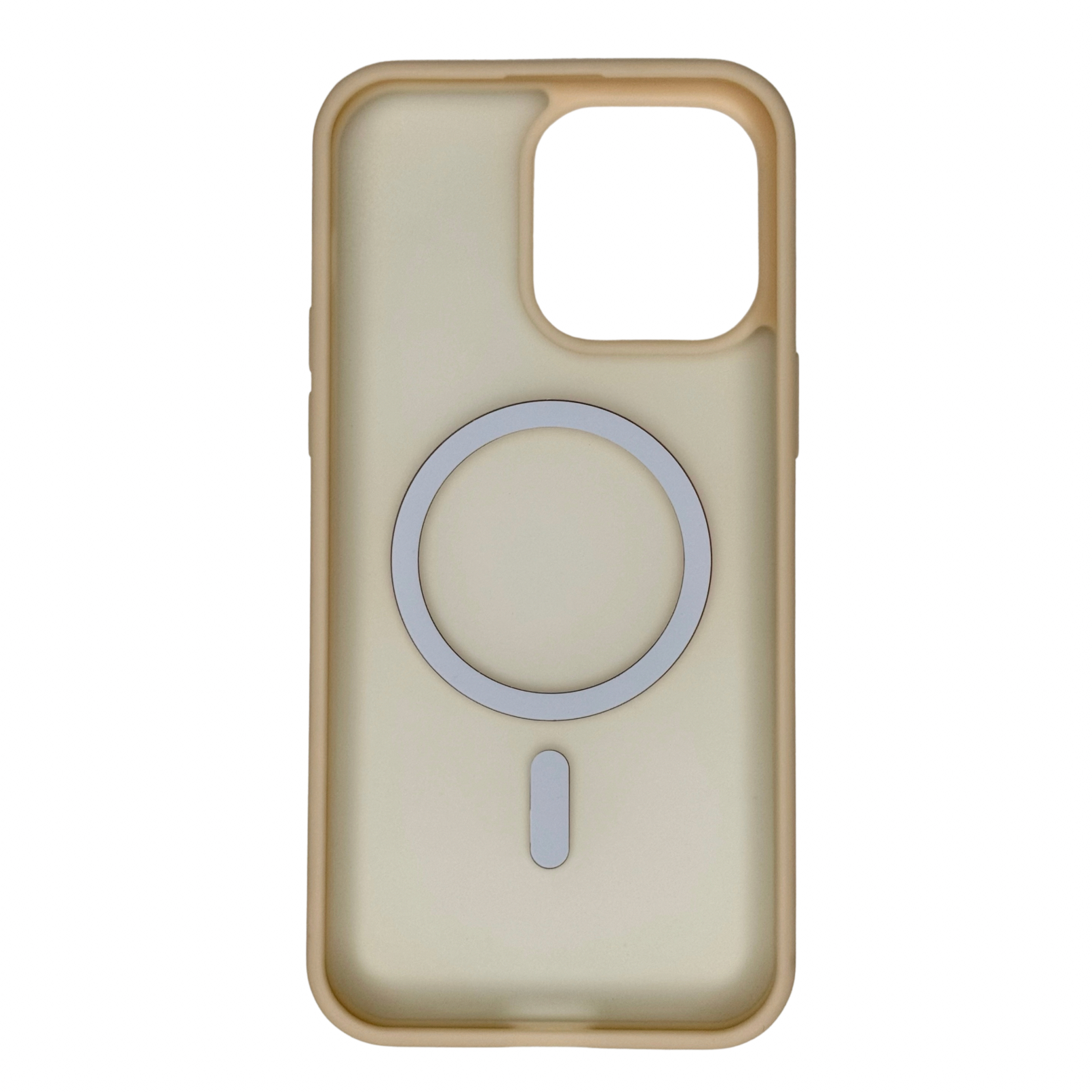 Силиконовый чехол MATTE с поддержкой MagSafe для iPhone 15 Pro cream