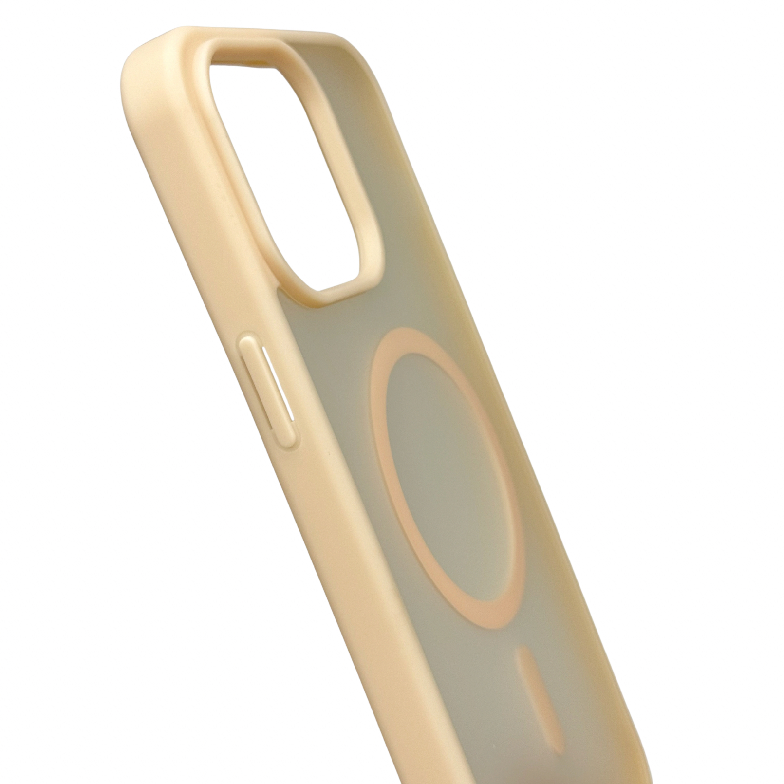 Силиконовый чехол MATTE с поддержкой MagSafe для iPhone 15 Pro cream