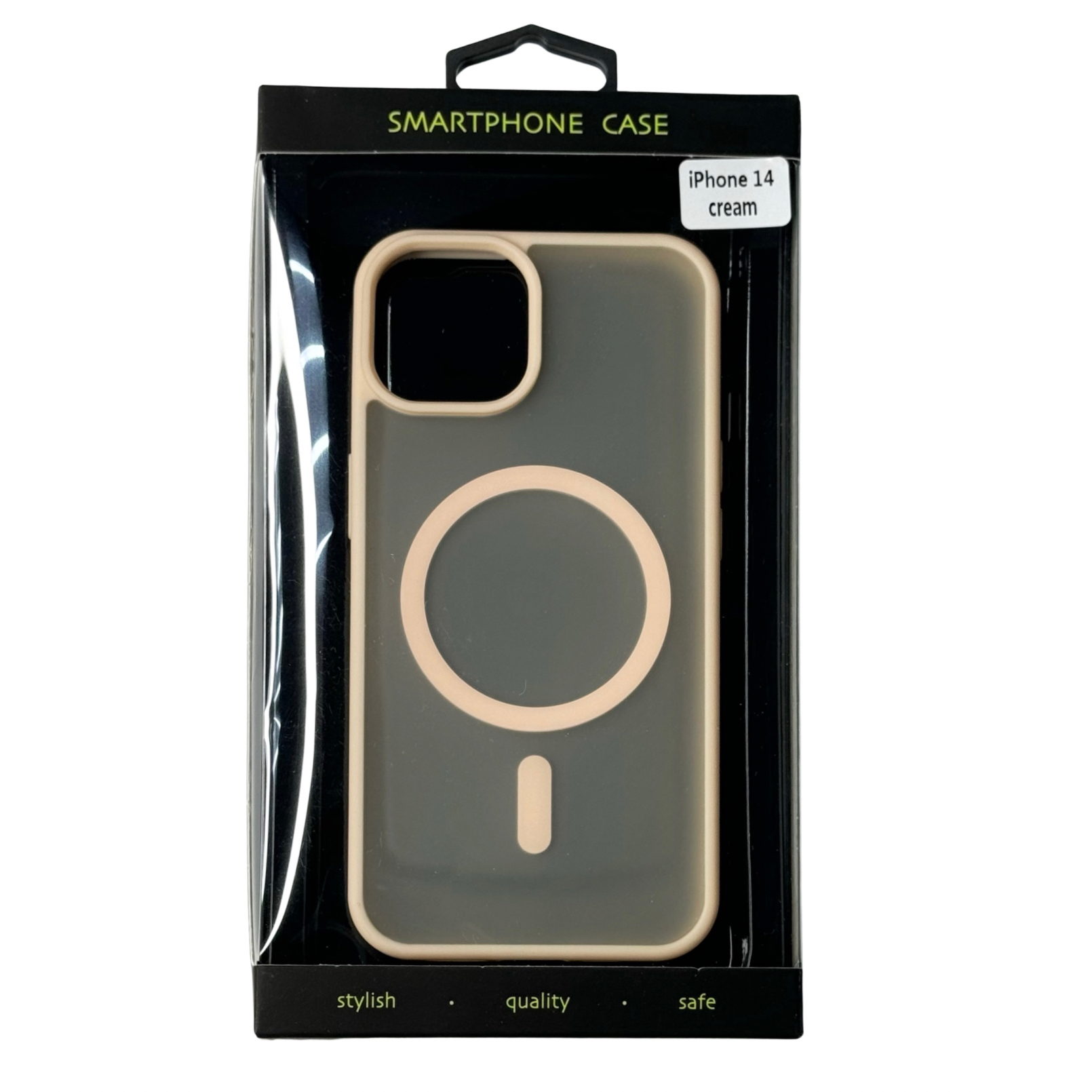 Силиконовый чехол MATTE с поддержкой MagSafe для iPhone 14 cream