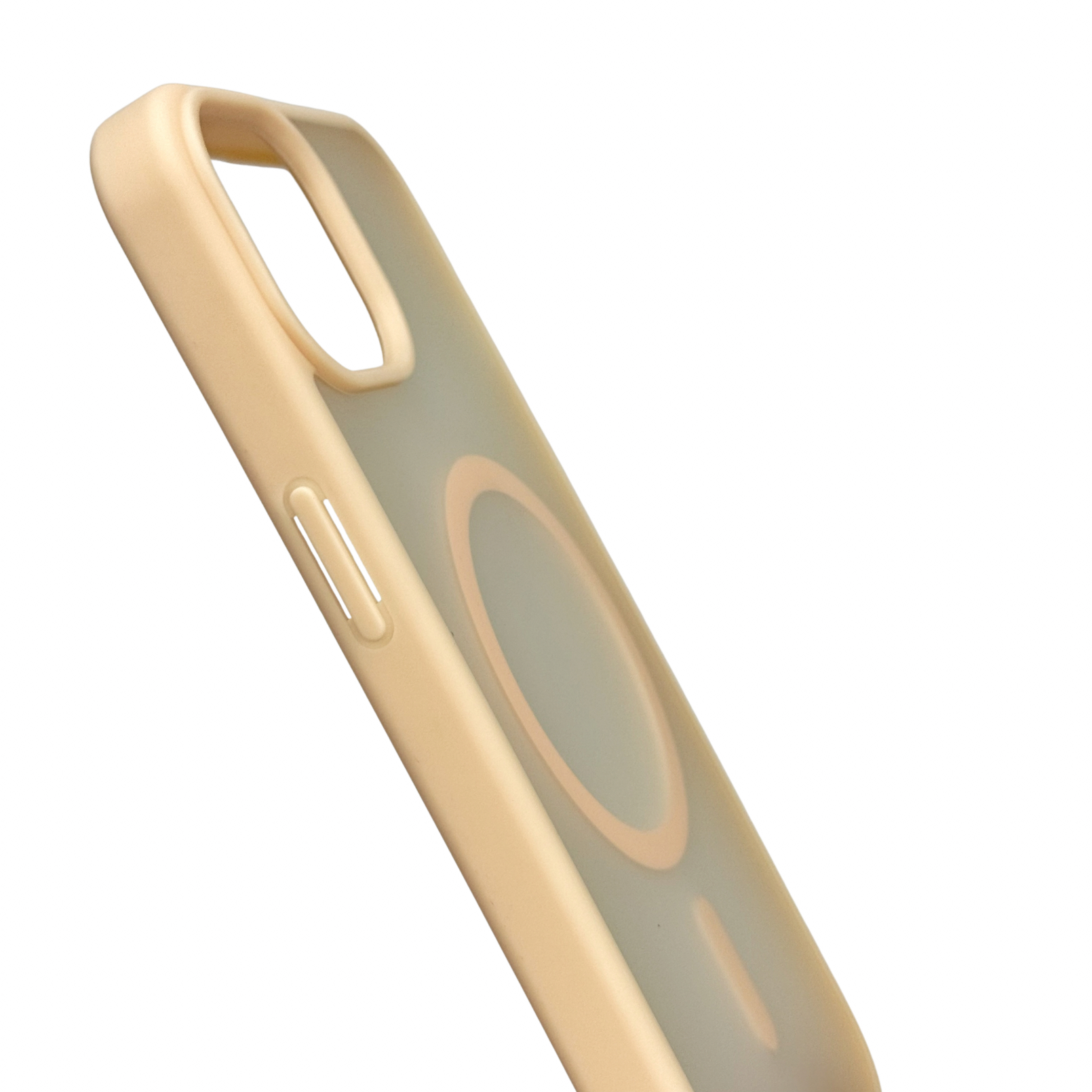 Силиконовый чехол MATTE с поддержкой MagSafe для iPhone 14 cream