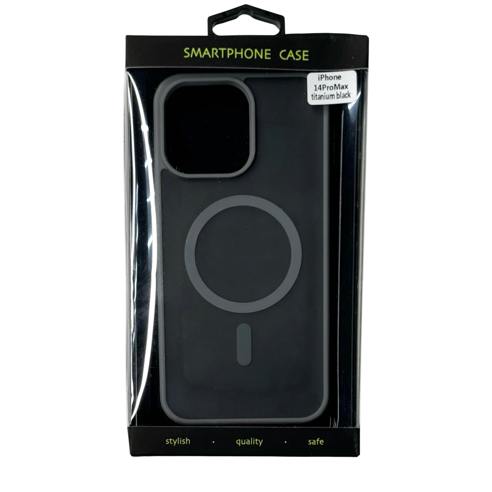 Силиконовый чехол MATTE с поддержкой MagSafe для iPhone 14 Pro Max titanium black
