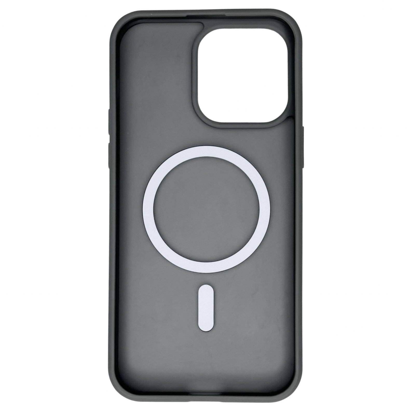 Силиконовый чехол MATTE с поддержкой MagSafe для iPhone 14 Pro Max titanium black