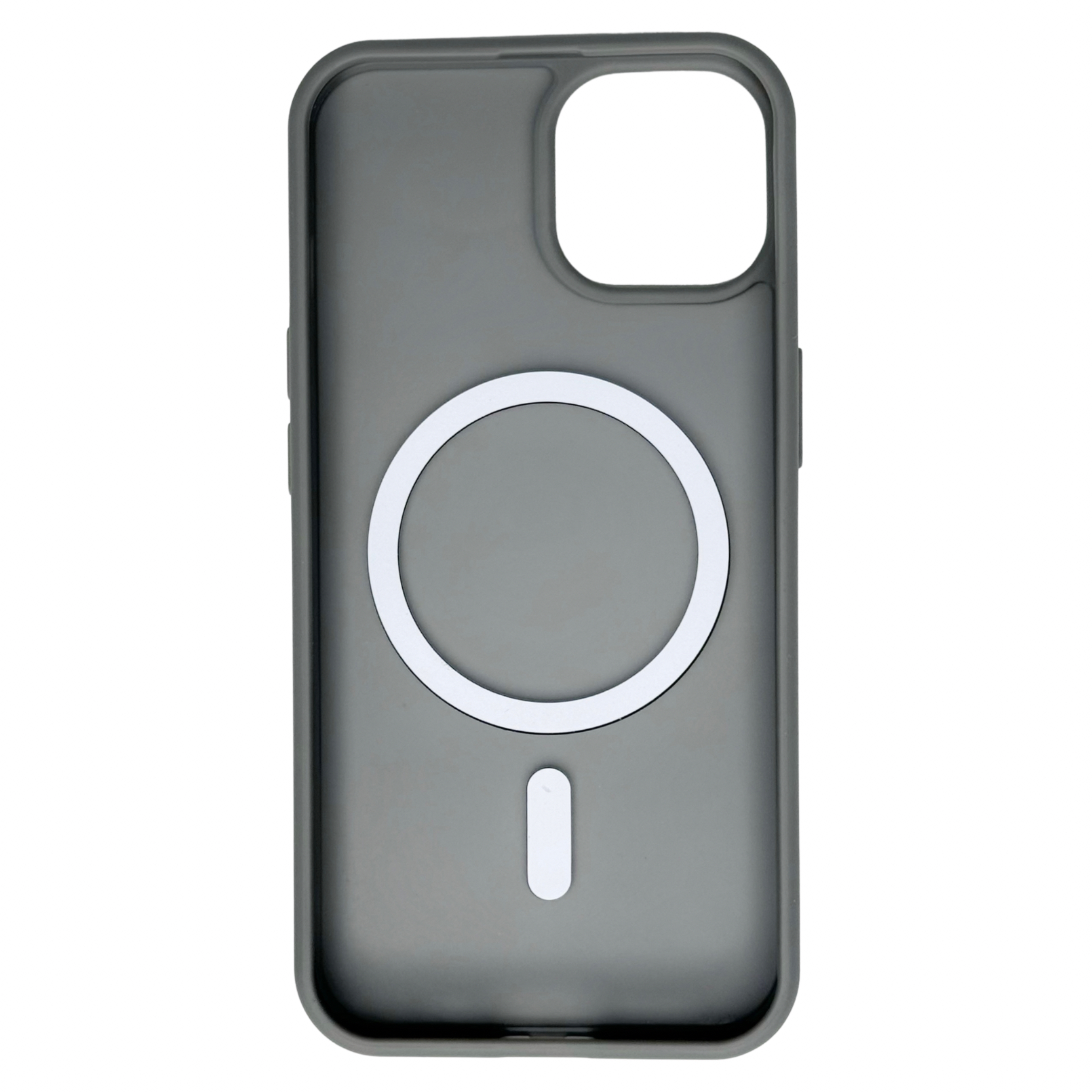 Силиконовый чехол MATTE с поддержкой MagSafe для iPhone 14 titanium black