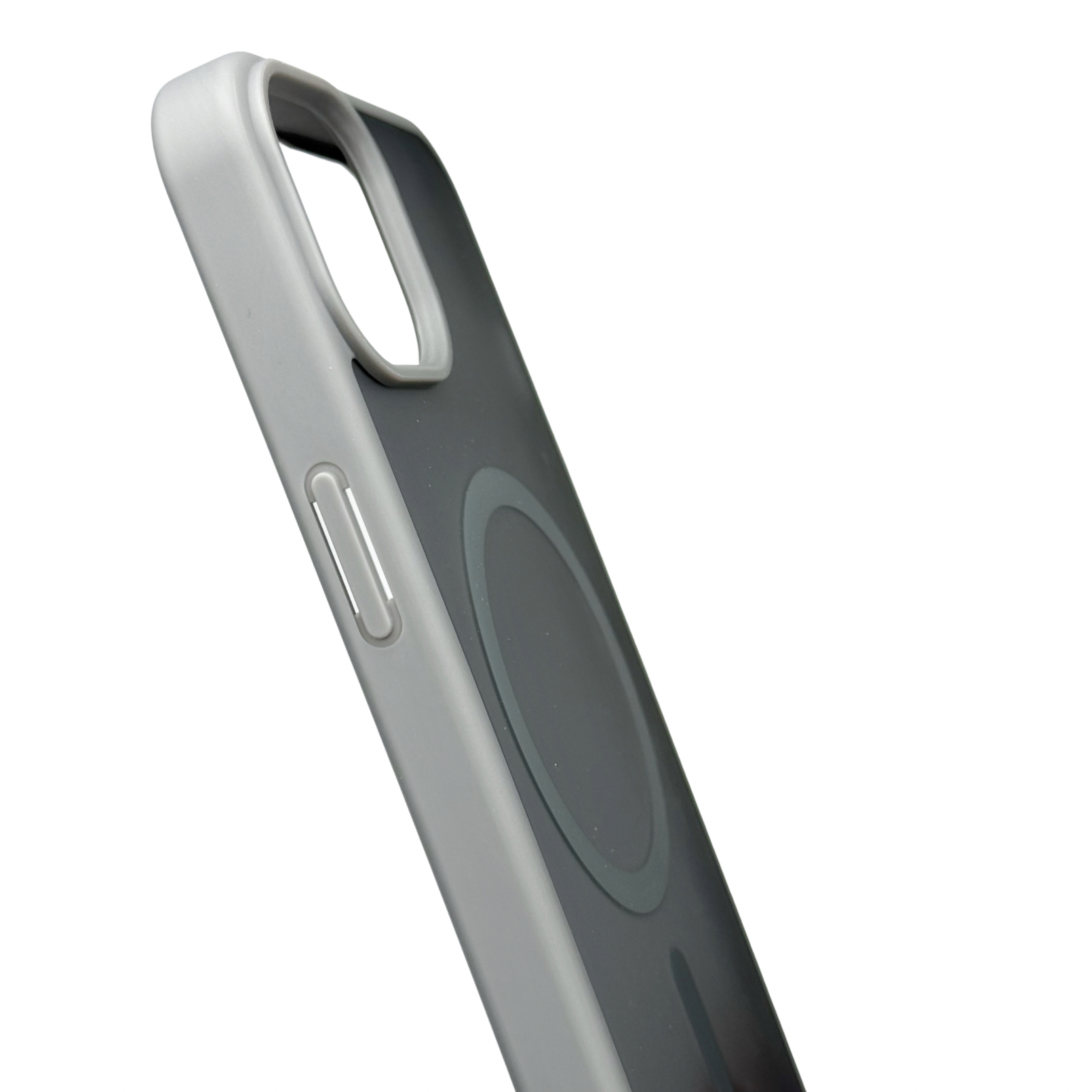 Силиконовый чехол MATTE с поддержкой MagSafe для iPhone 14 titanium black