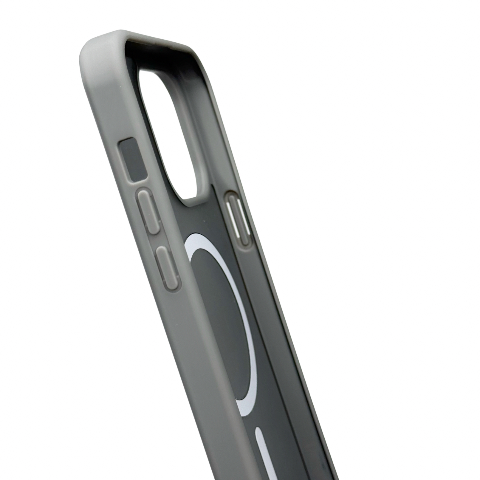 Силиконовый чехол MATTE с поддержкой MagSafe для iPhone 14 Pro titanium black