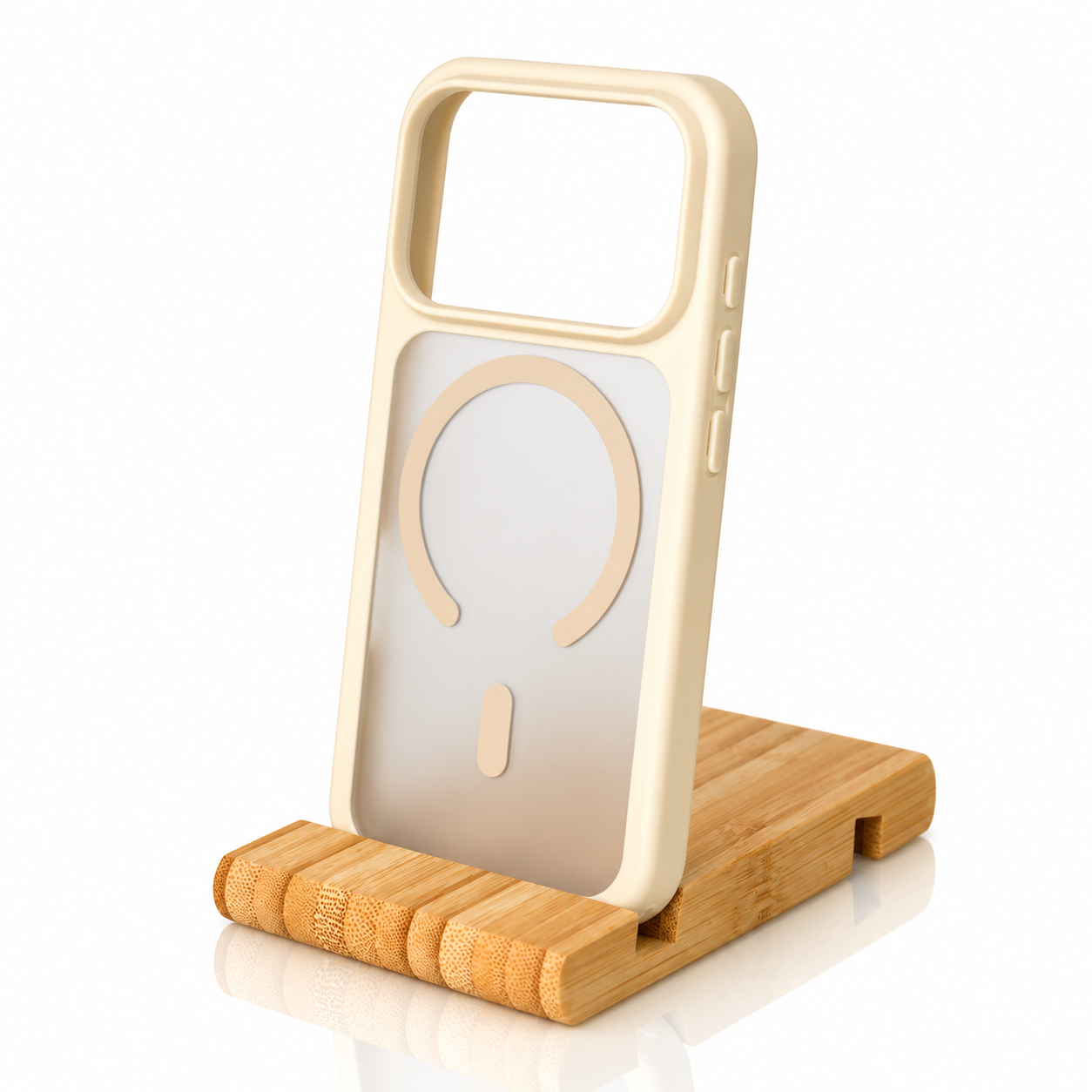 Силиконовый чехол MATTE с поддержкой MagSafe для iPhone 18 Pro antique white