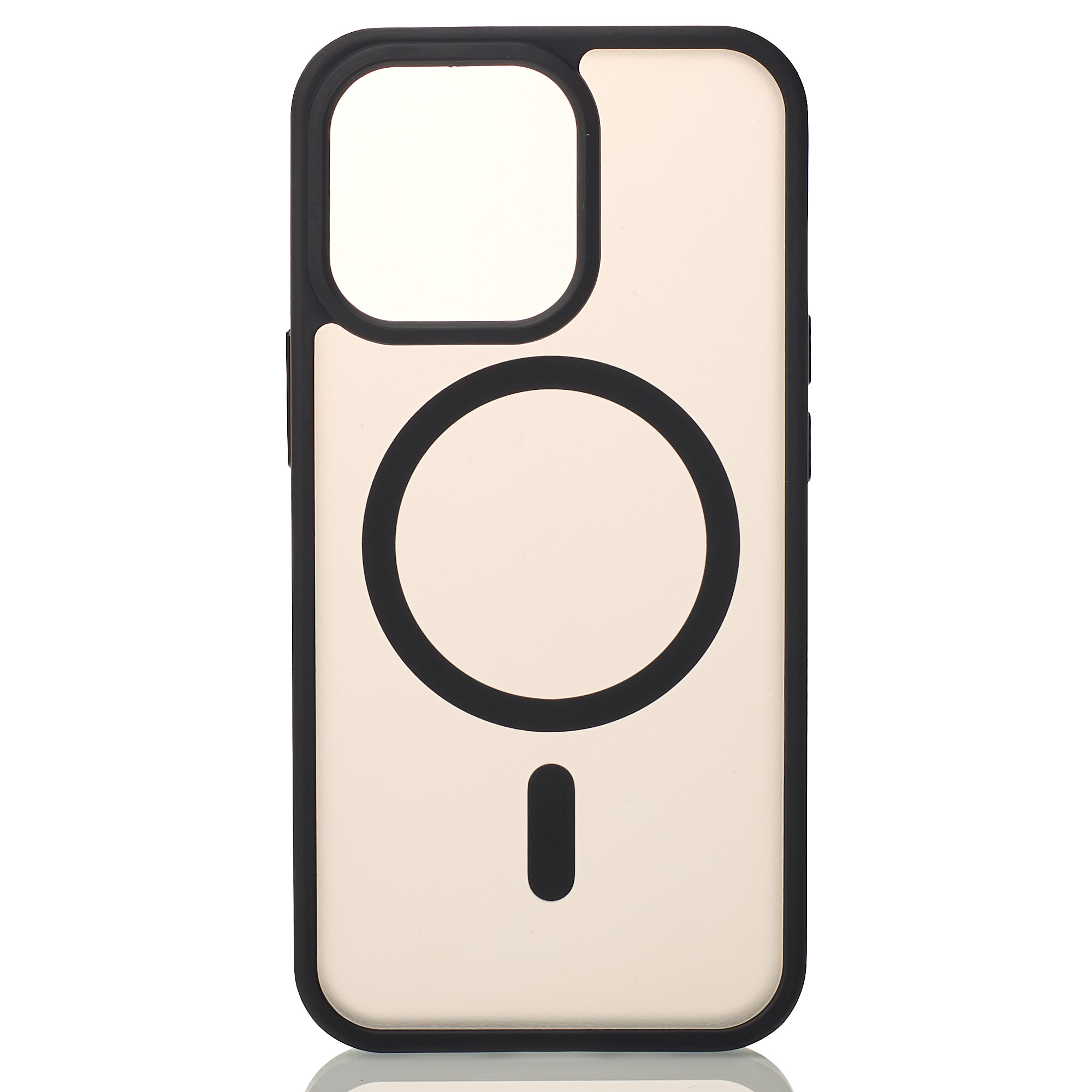 Силиконовый чехол MATTE с поддержкой MagSafe для iPhone 15 Pro Max classic black