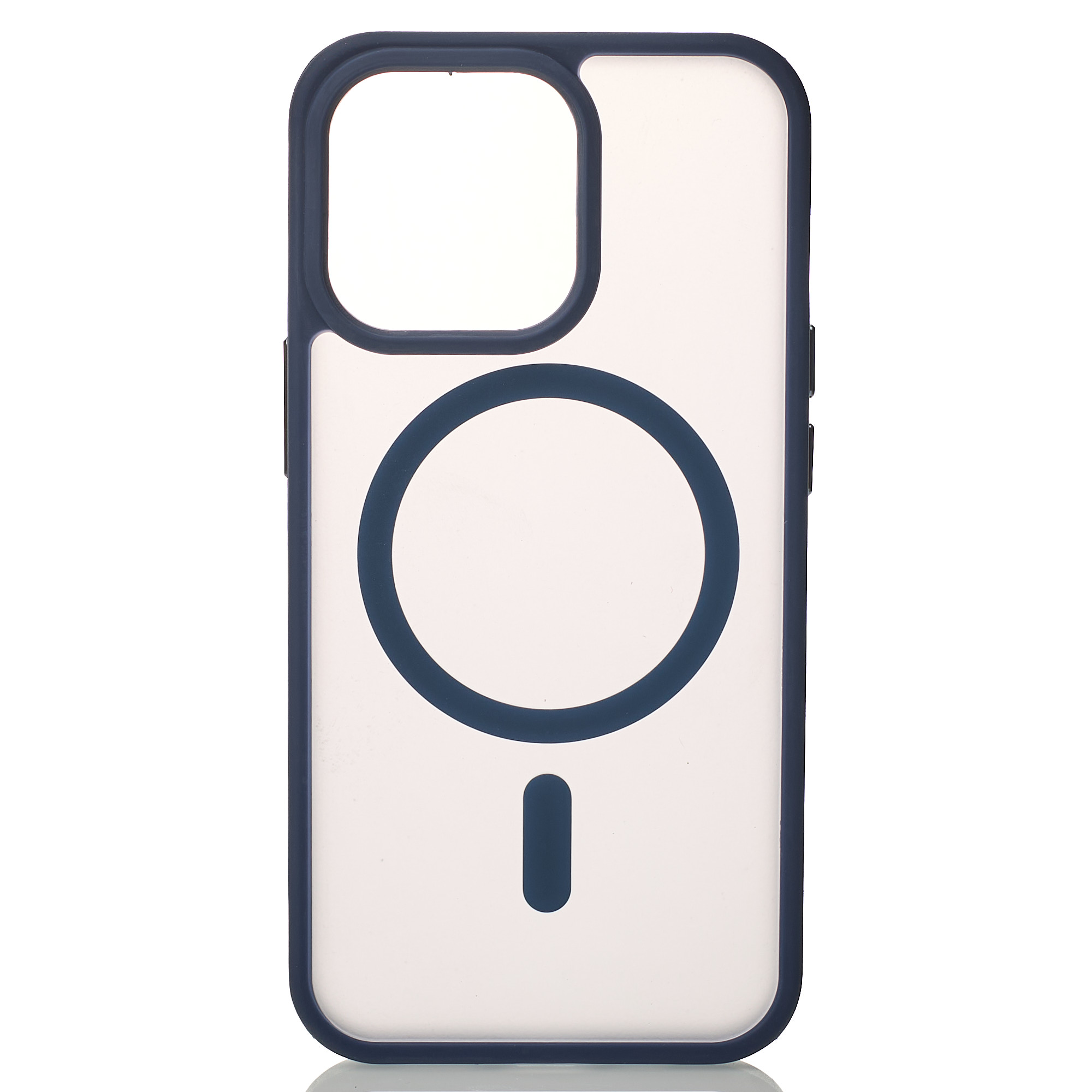 Силиконовый чехол MATTE с поддержкой MagSafe для iPhone 14 Pro dark blue