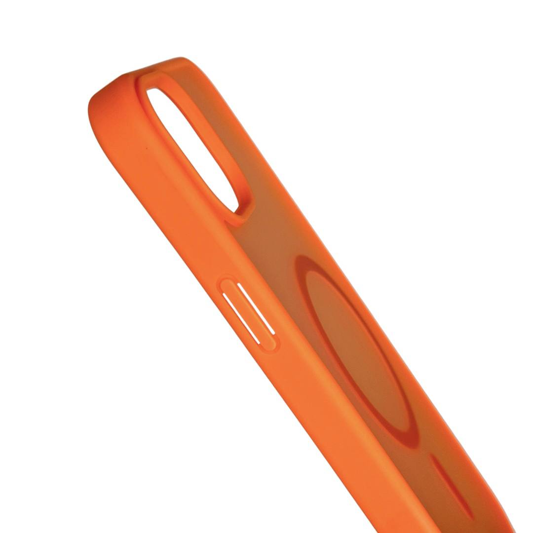Силиконовый чехол MATTE с поддержкой MagSafe для iPhone 15 Plus orange