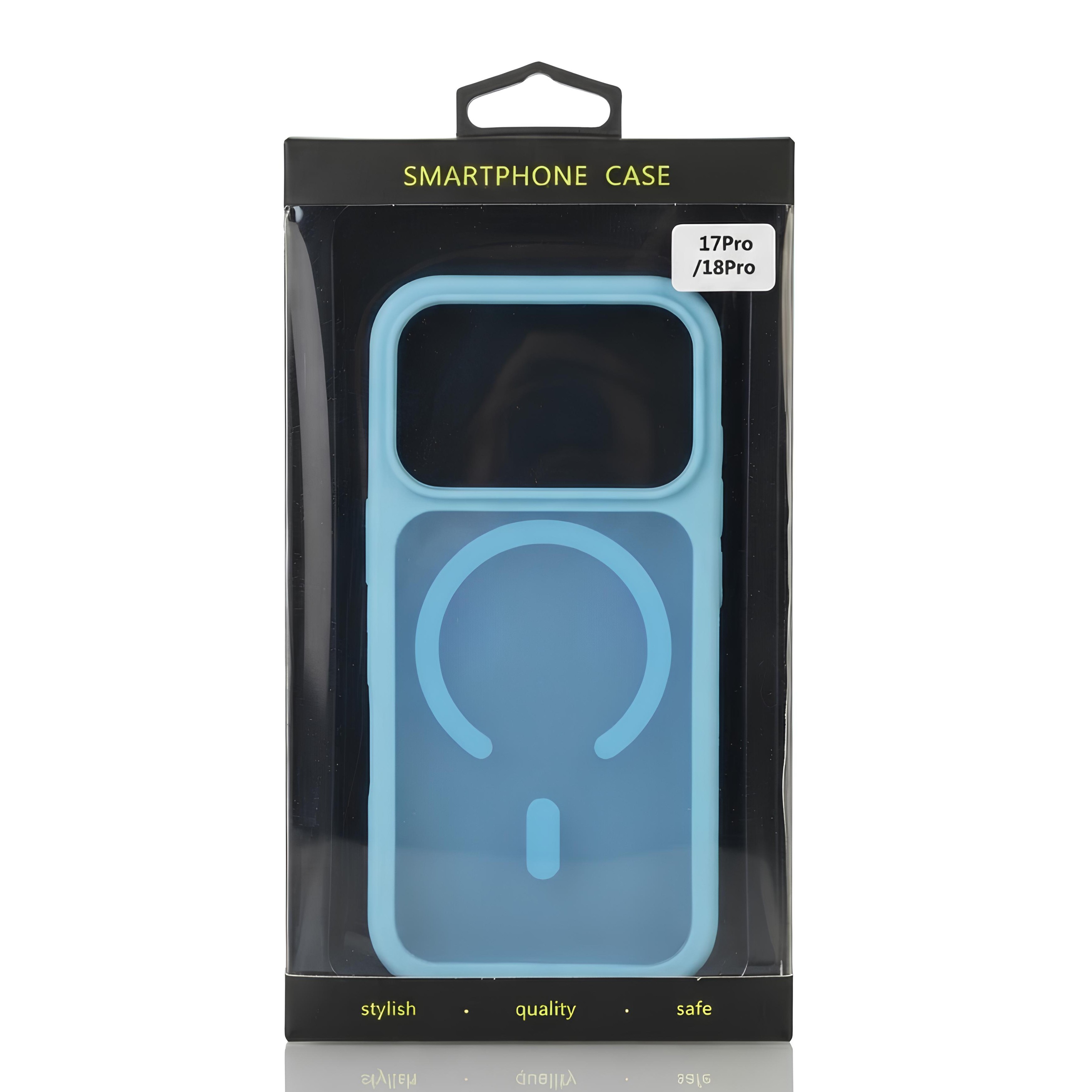 Силиконовый чехол MATTE с поддержкой MagSafe для iPhone 18 Pro light blue
