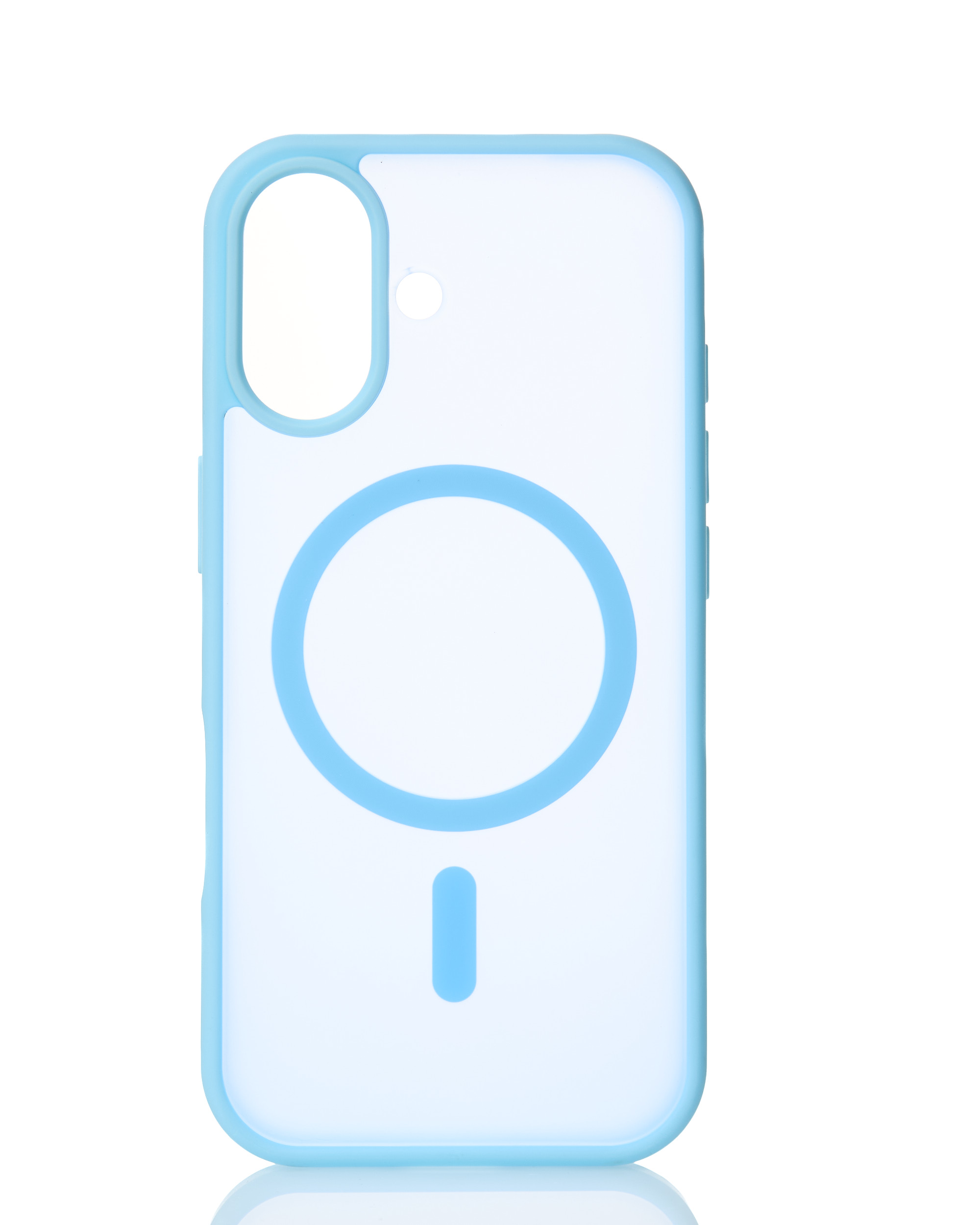 Силиконовый чехол MATTE с поддержкой MagSafe для iPhone 17 light blue