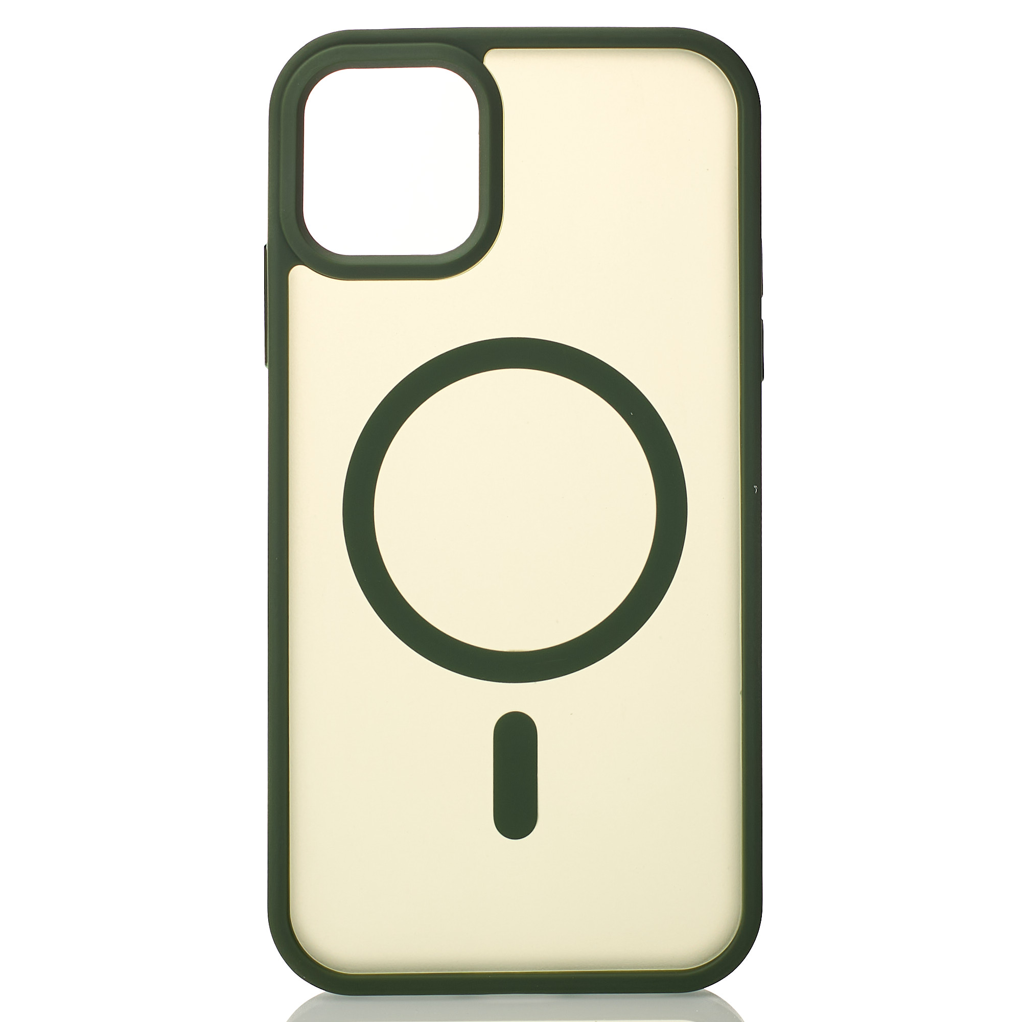 Силиконовый чехол MATTE с поддержкой MagSafe для iPhone 14 sage green